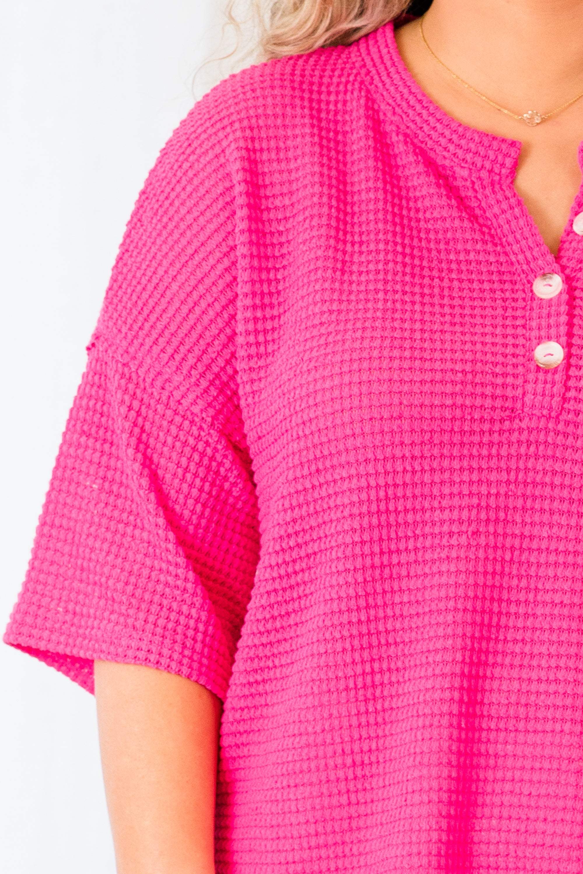 Leaping At The Chance Top, Hot Pink