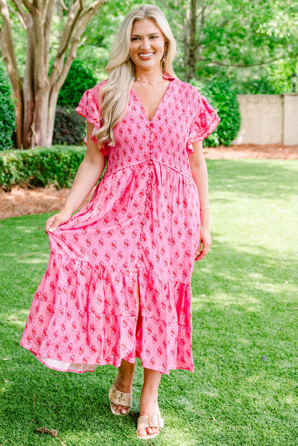 Learning To Grow Dress, Fuchsia