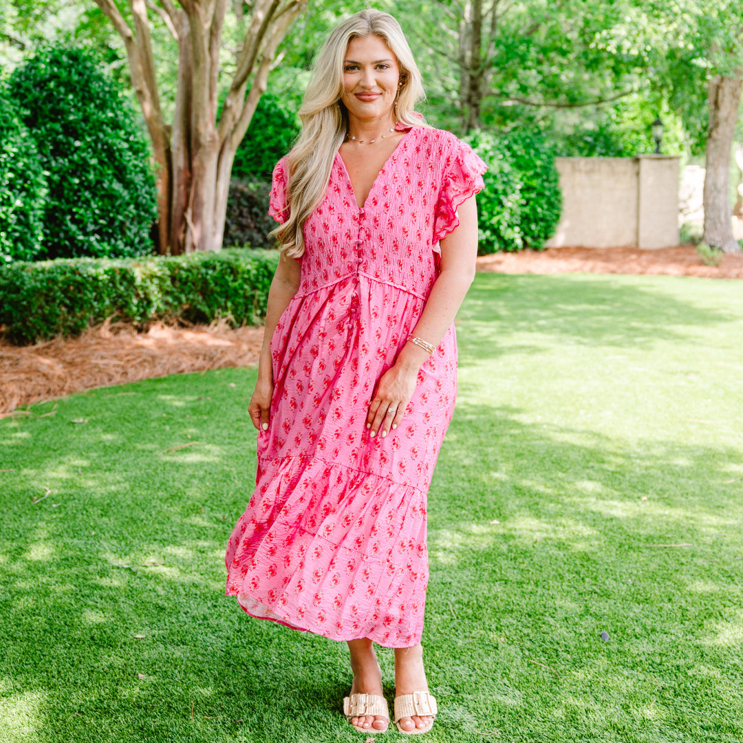 Learning To Grow Dress, Fuchsia