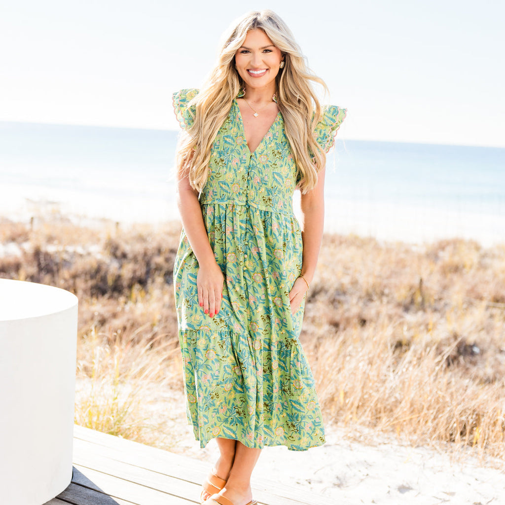 Learning To Grow Dress, Green