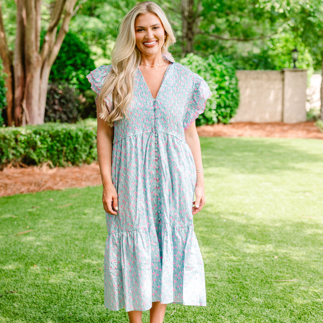 Learning To Grow Dress, Sky Blue