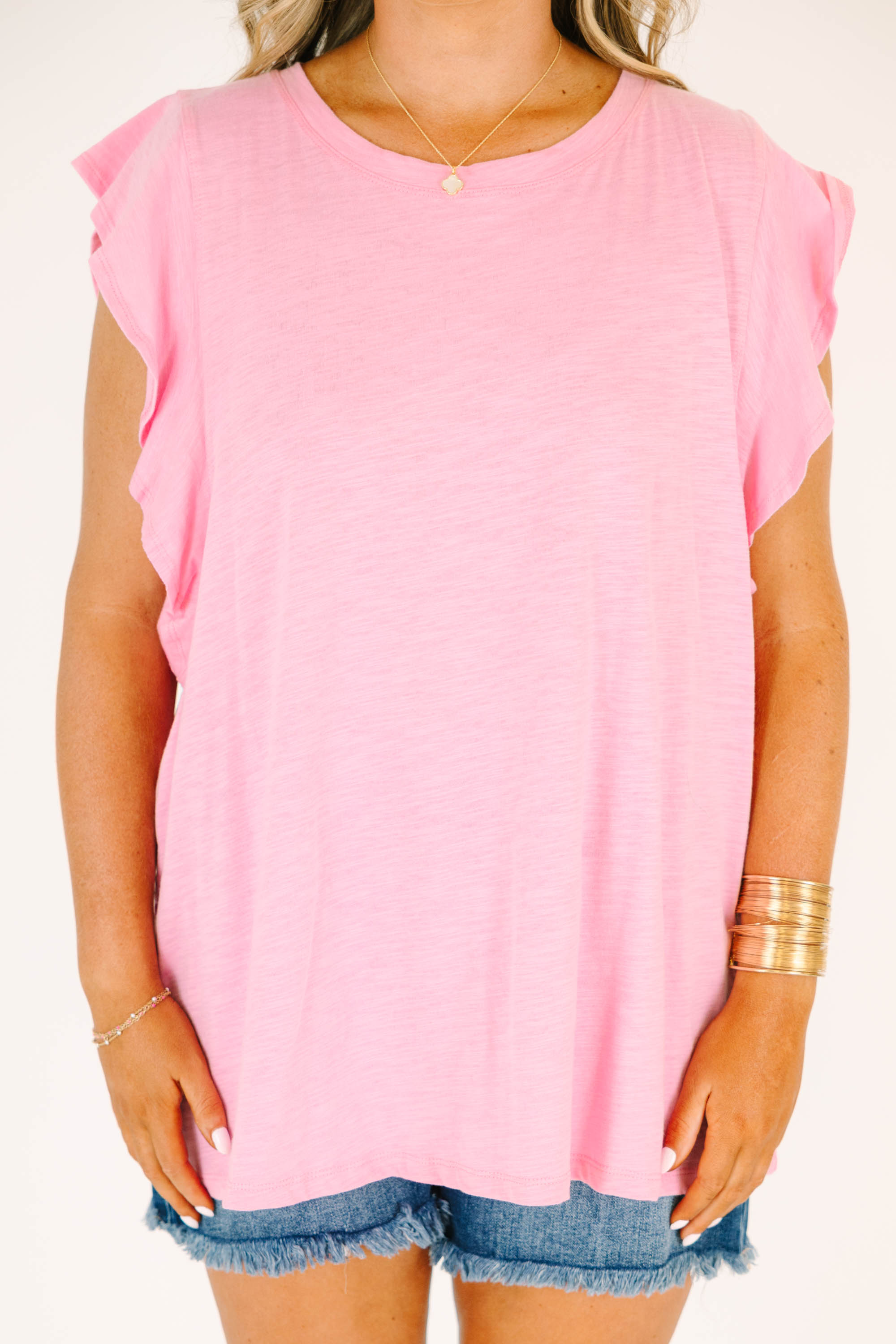 Leave Your Lover Top, Light Pink