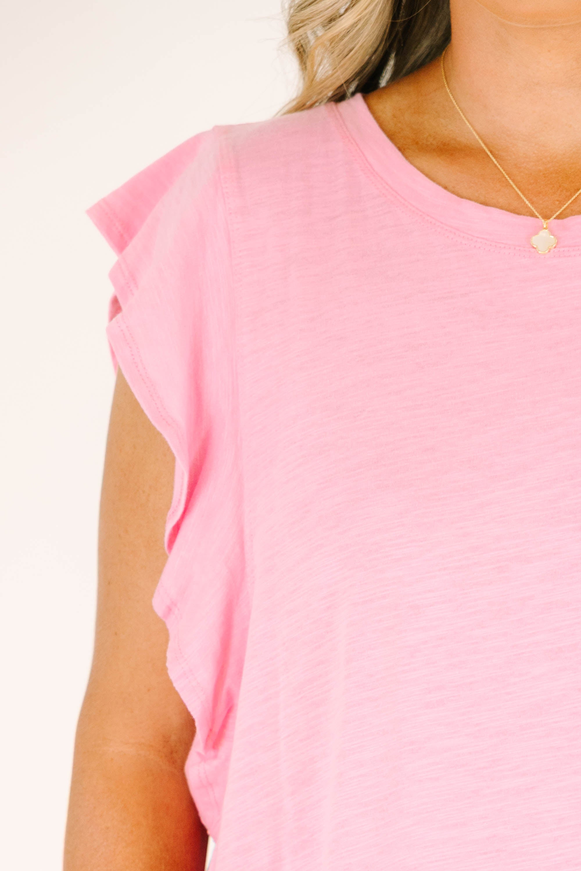 Leave Your Lover Top, Light Pink