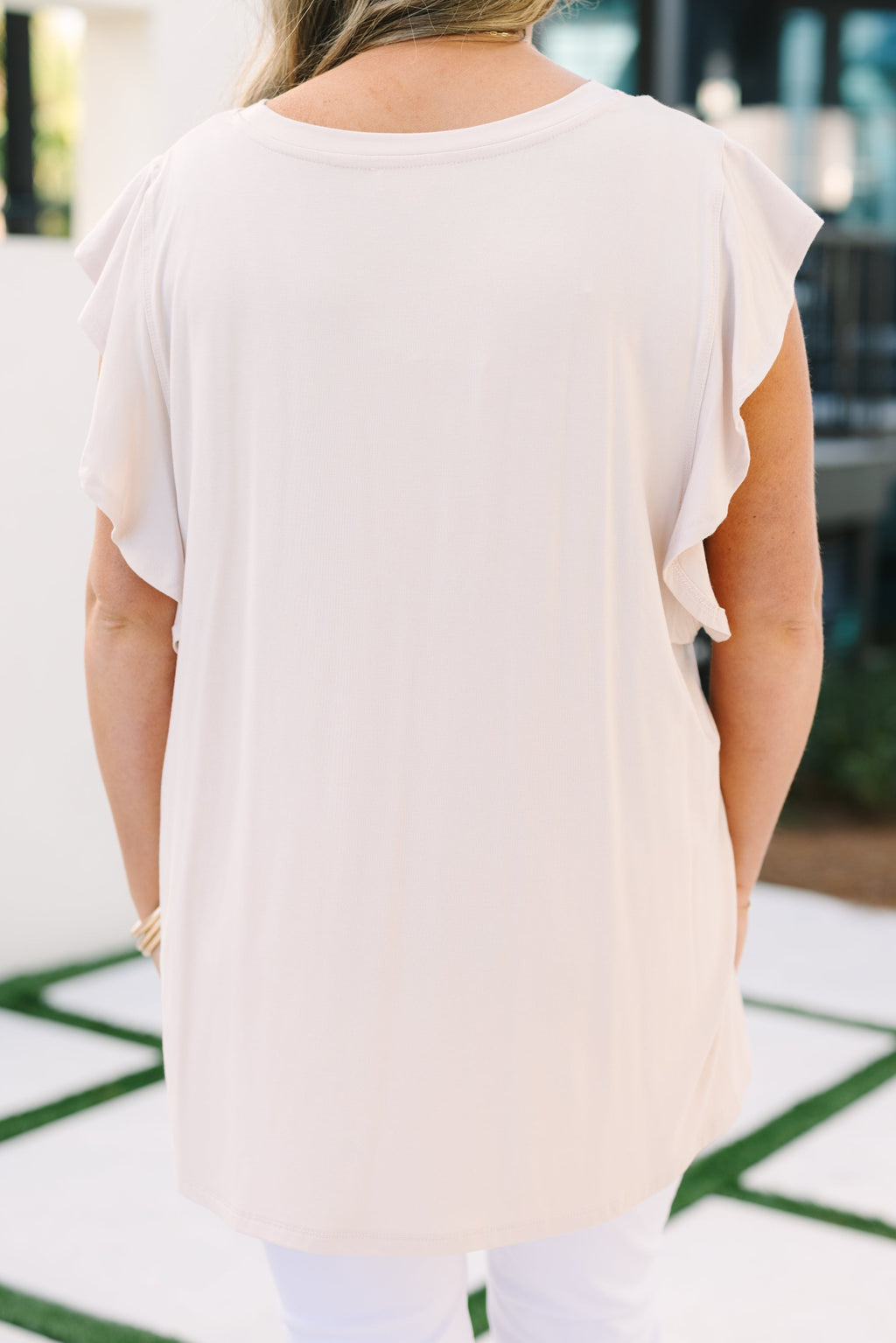 Leave Your Lover Top, Taupe