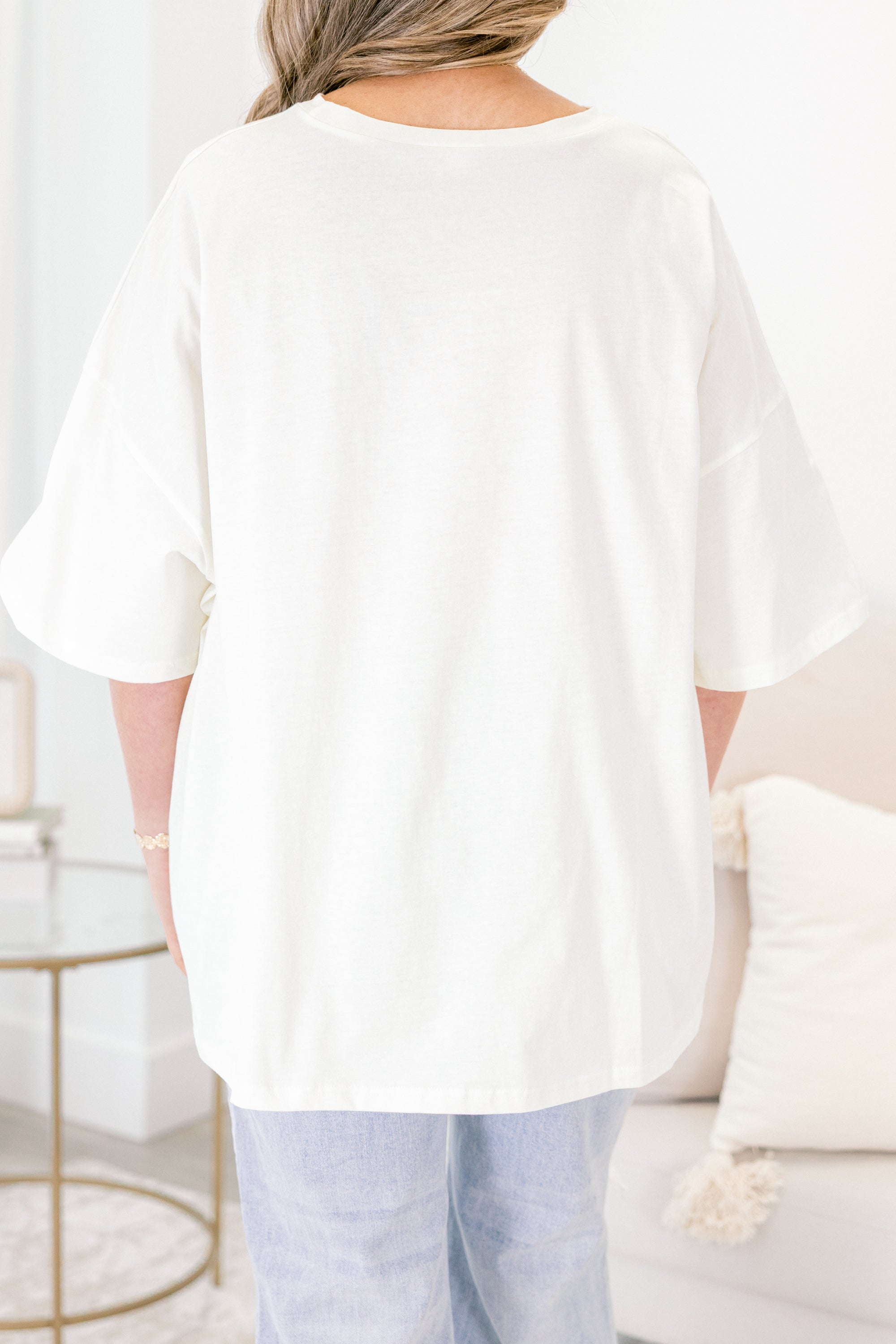 Leopard Girl Boyfriend Tee, Ivory