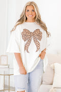 Leopard Girl Boyfriend Tee, Ivory