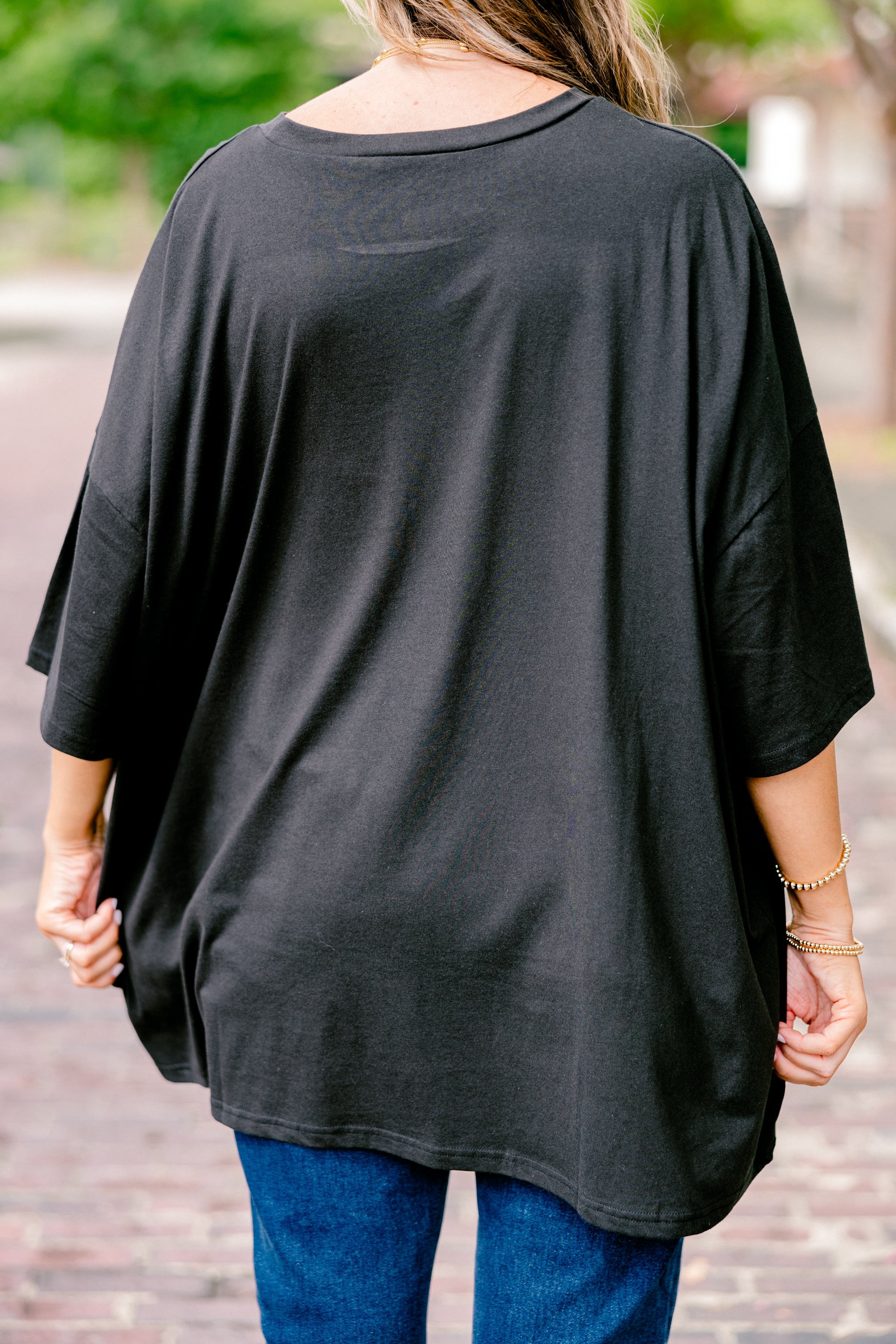 Leopard Mom Boyfriend Tee, Black