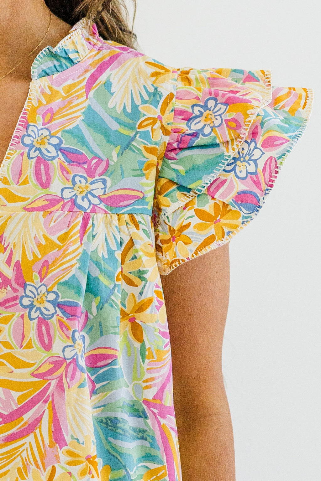 Let's Go On A Walk Top, Yellow