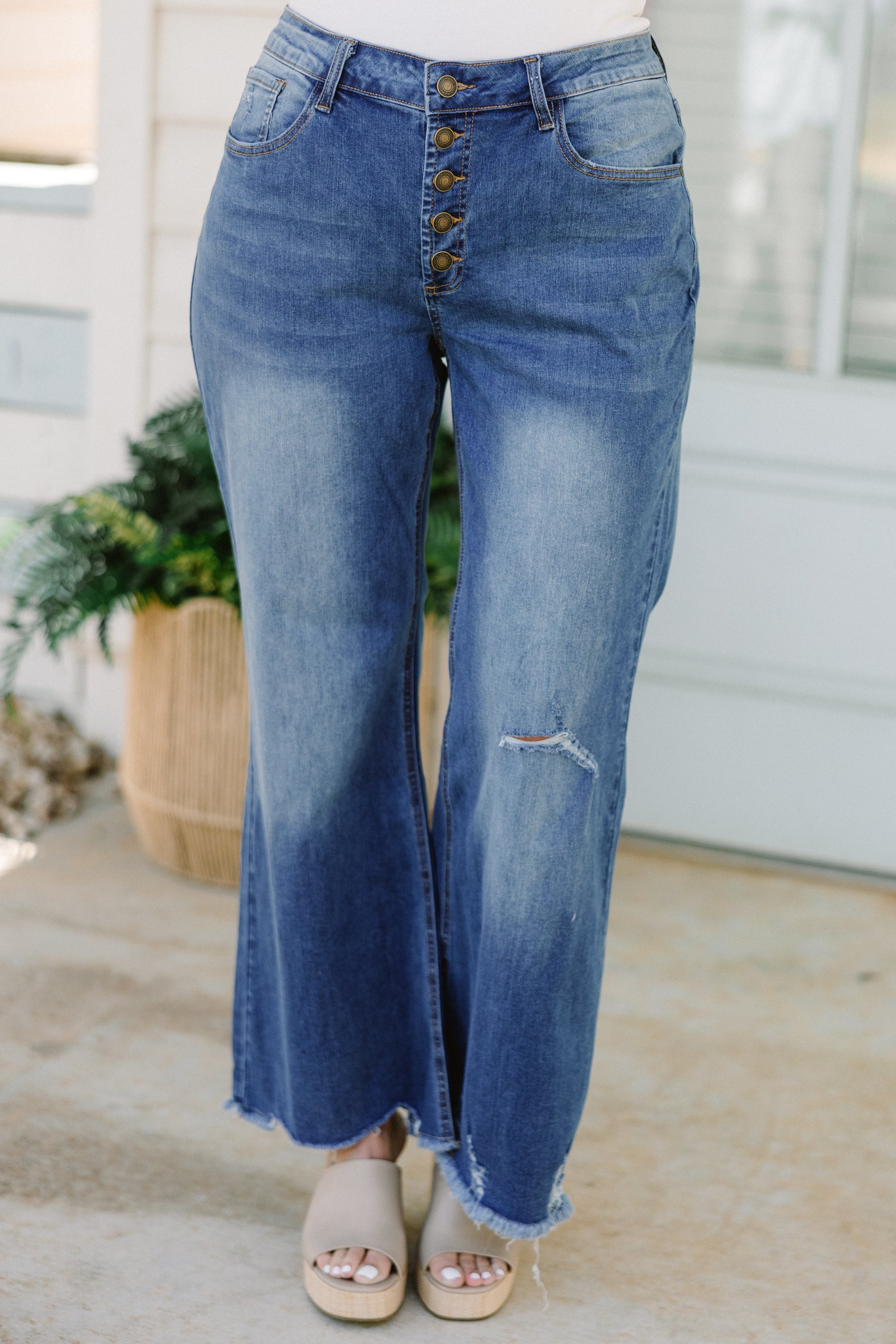 Let It All Go Bootcut Jeans, Medium Wash