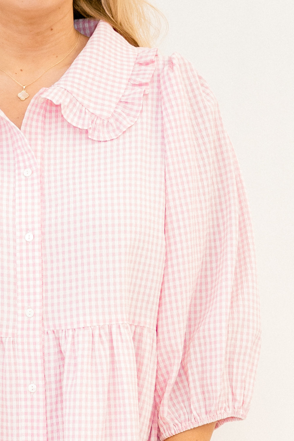 Let It Be Easy Dress, Pink Gingham