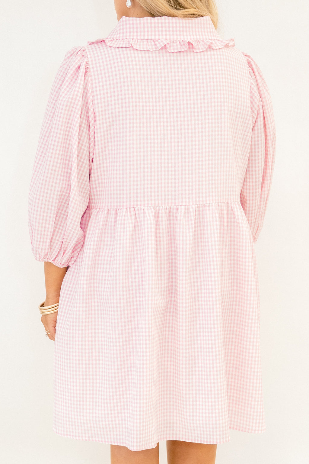 Let It Be Easy Dress, Pink Gingham