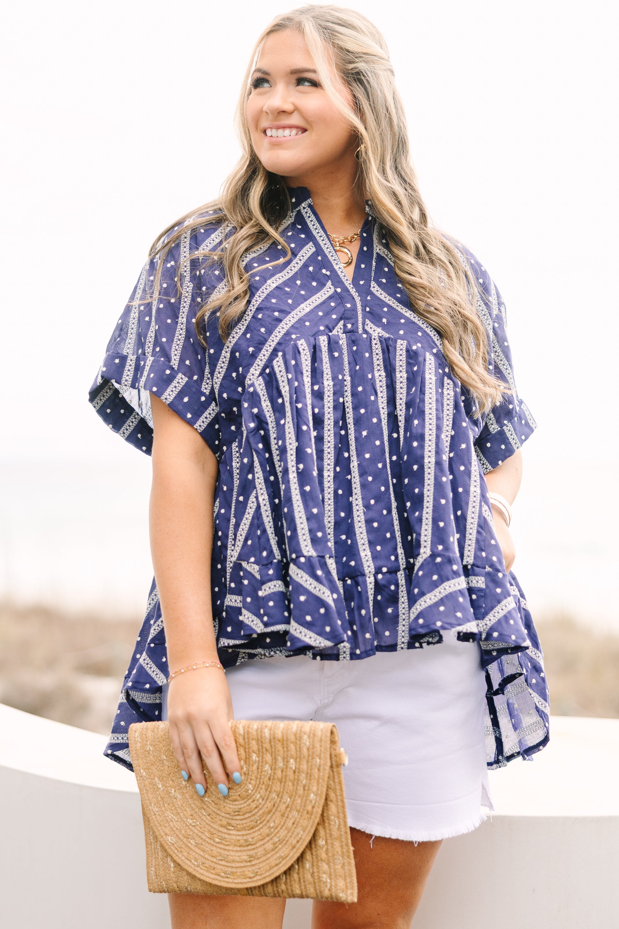 Let Me Travel Around Top, Navy
