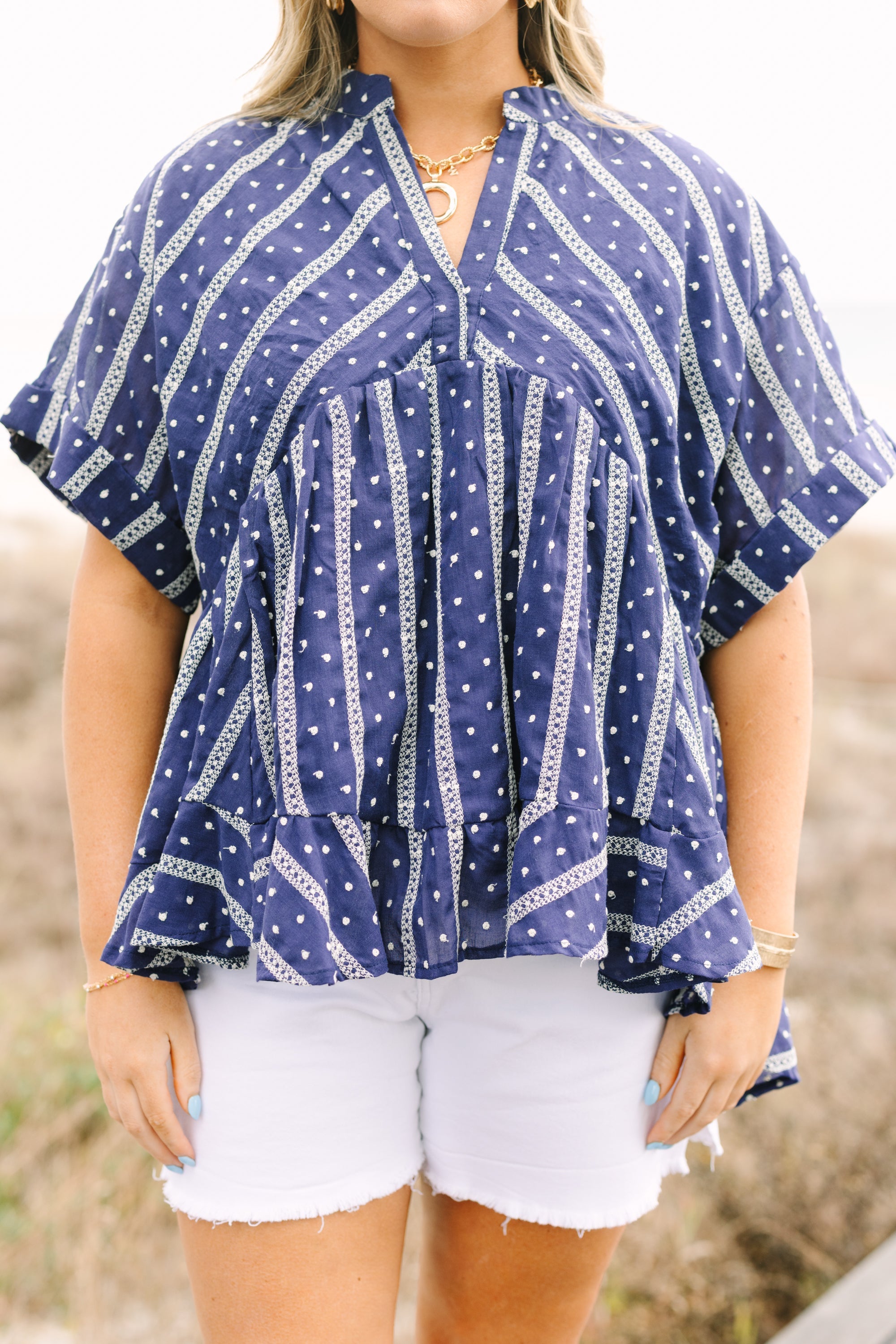 Let Me Travel Around Top, Navy