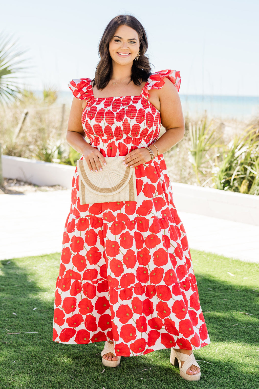 Let's Catch Up Dress, Red