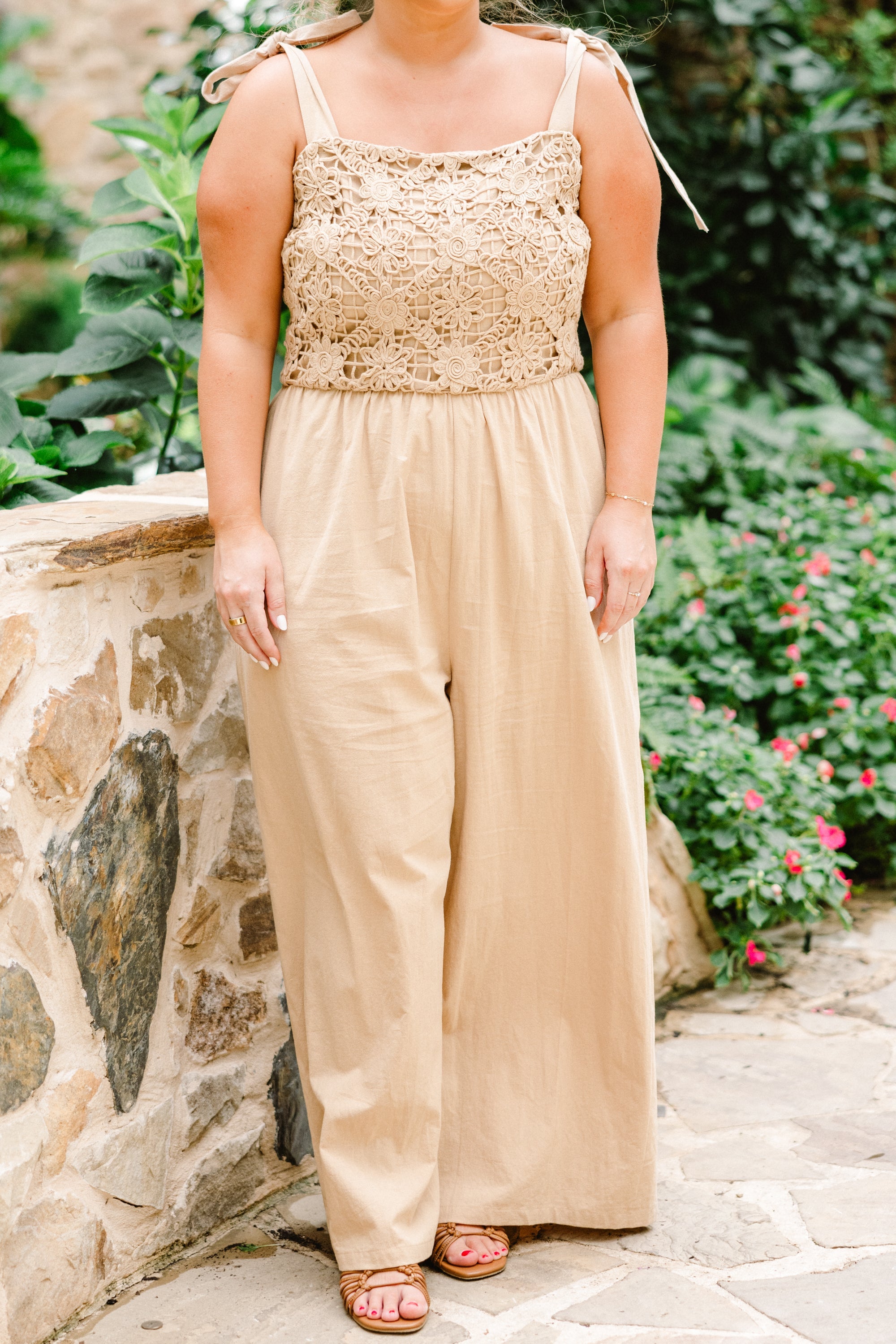 Let's Dance Tonight Jumpsuit, Latte