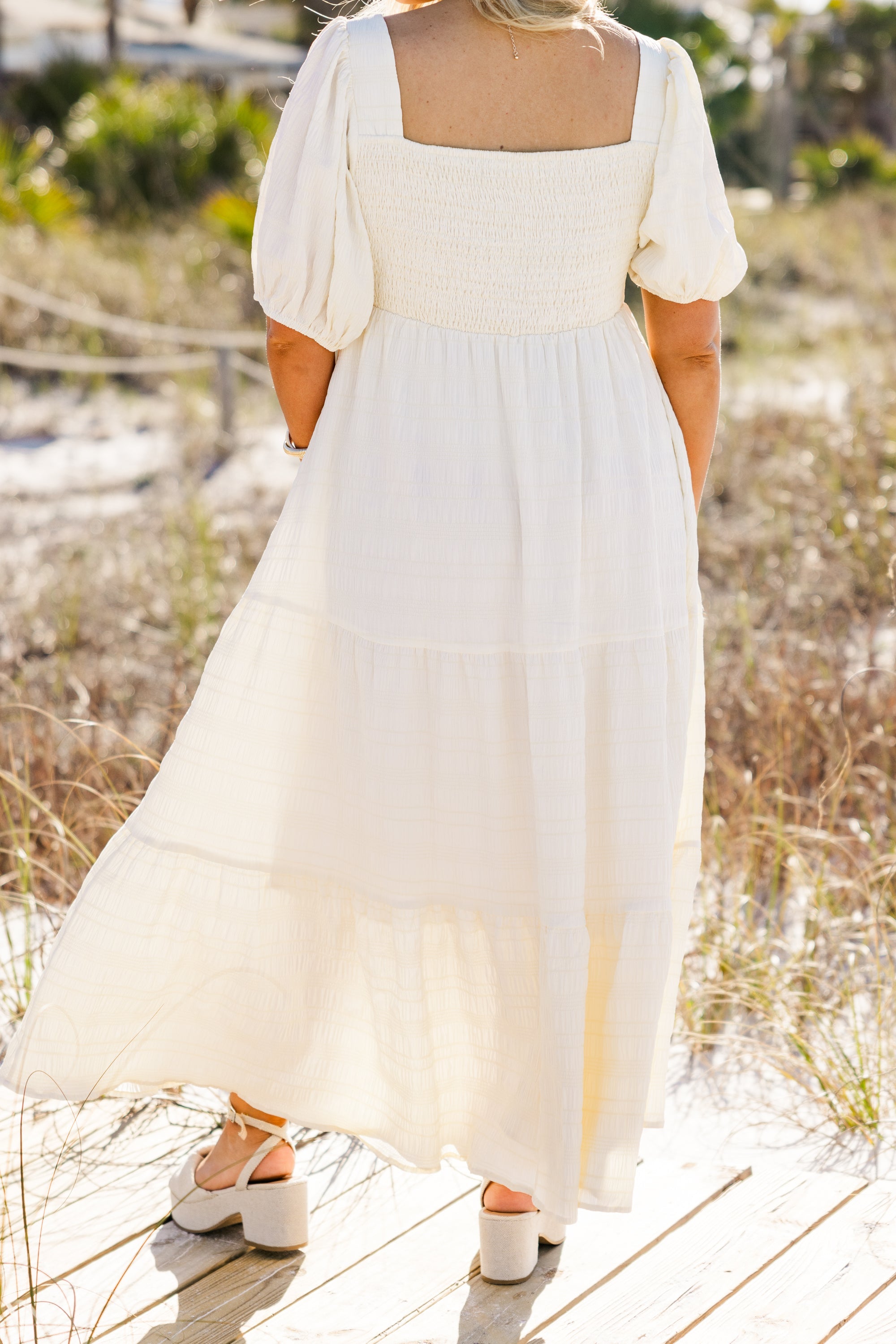 Let's Get Away Dress, Cream