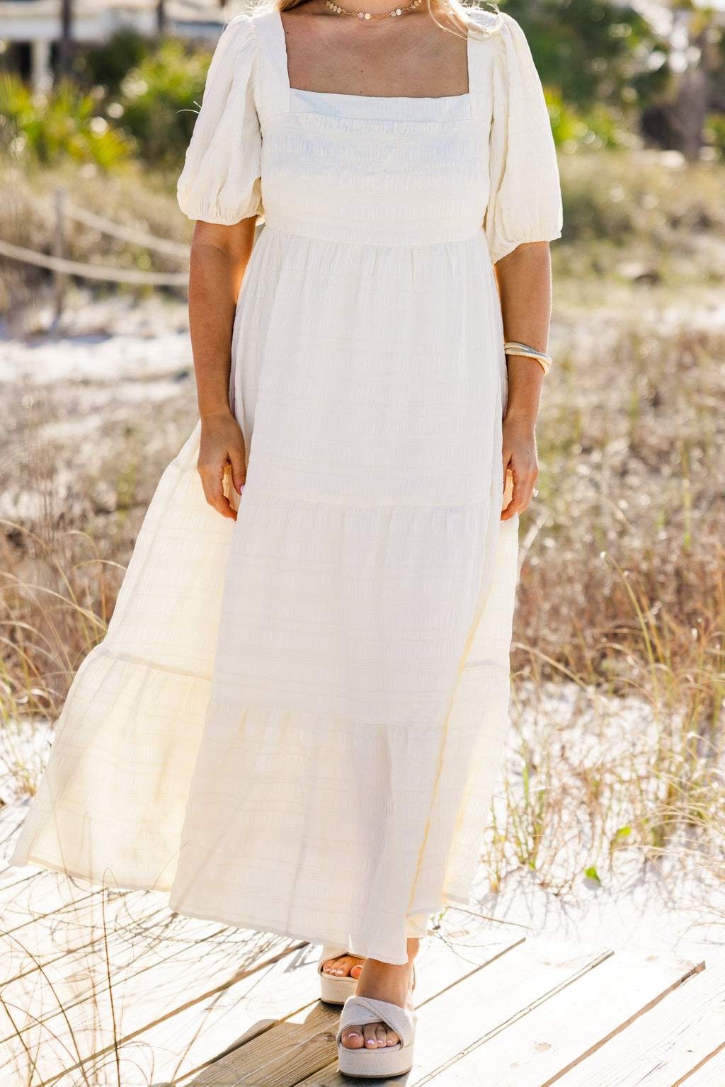 Let's Get Away Dress, Cream