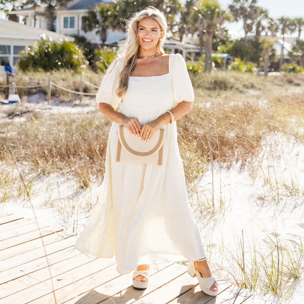 Let's Get Away Dress, Cream
