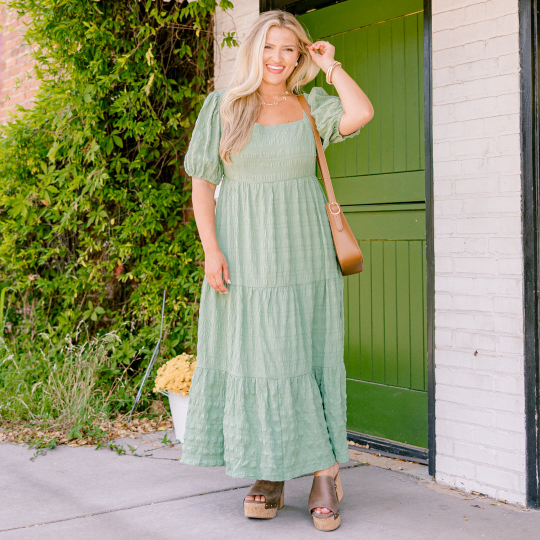 Let's Get Away Dress, Olive