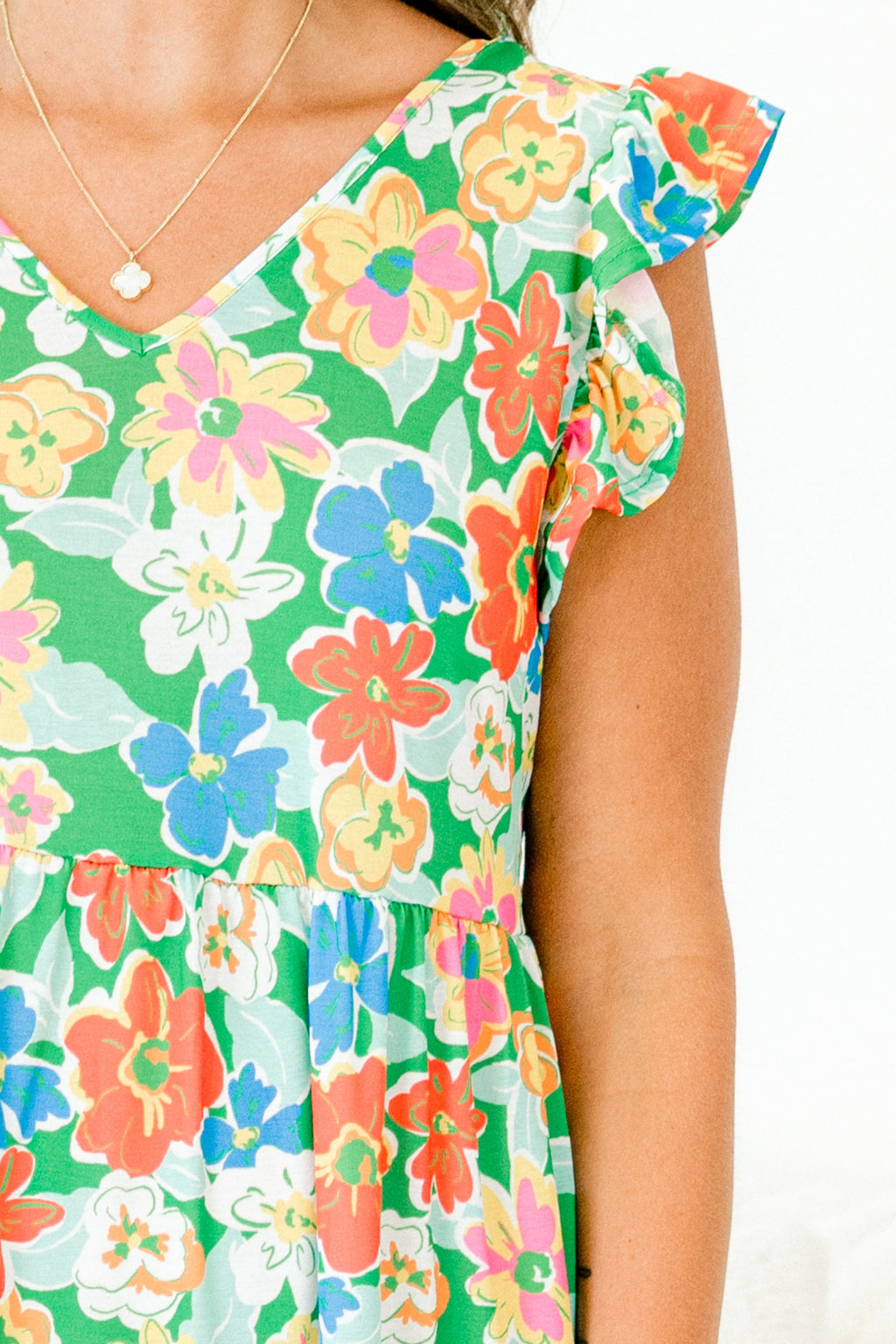Let's Go For A Walk Dress, Green Multi