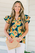Let's Go On A Walk Top, Navy-Orange