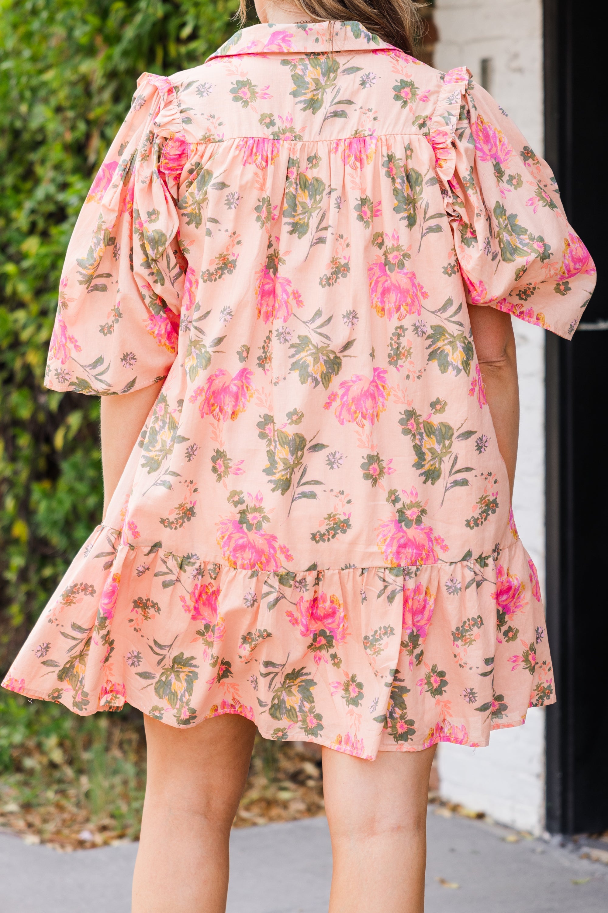 Let's Go Out Tonight Dress, Peach