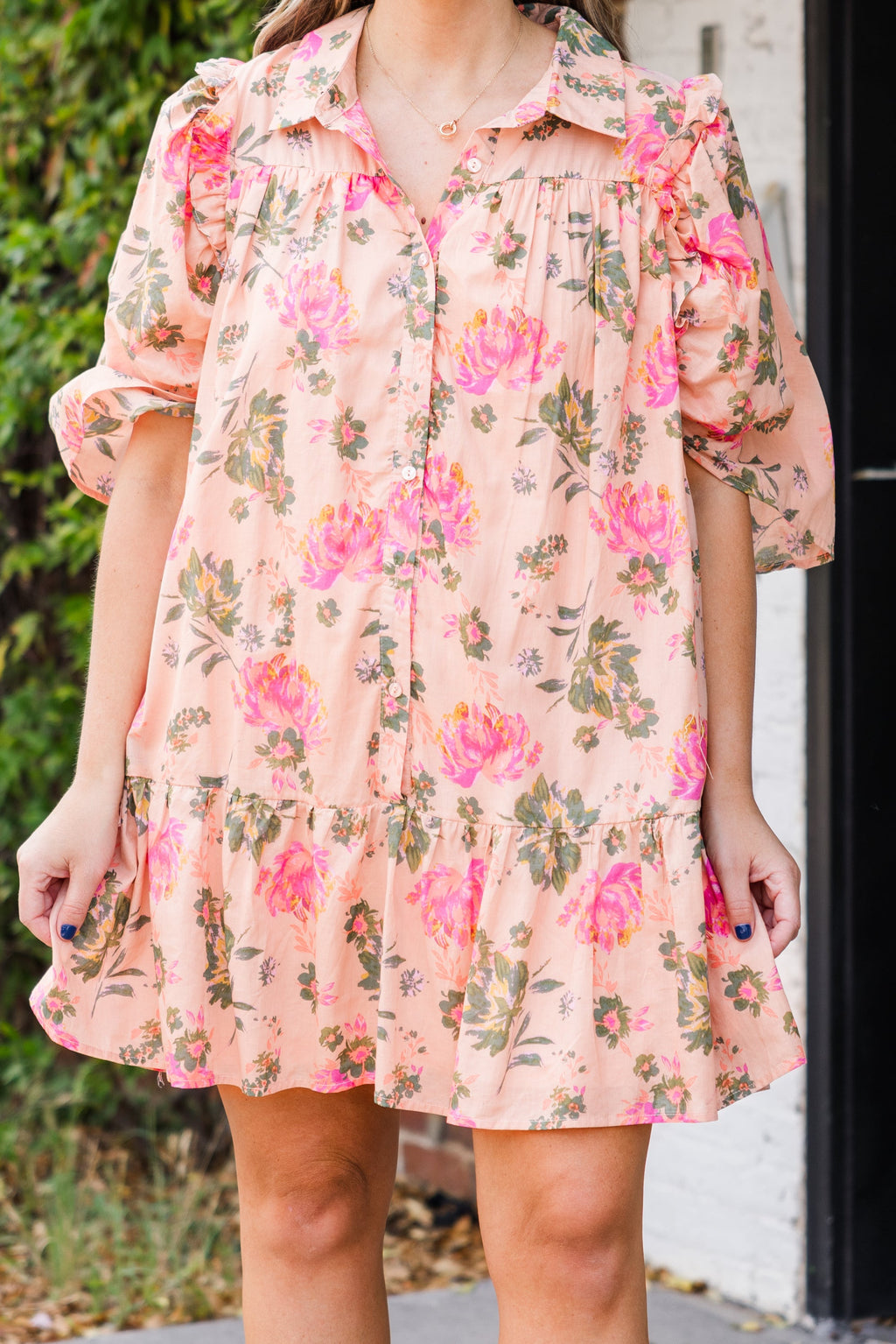 Let's Go Out Tonight Dress, Peach