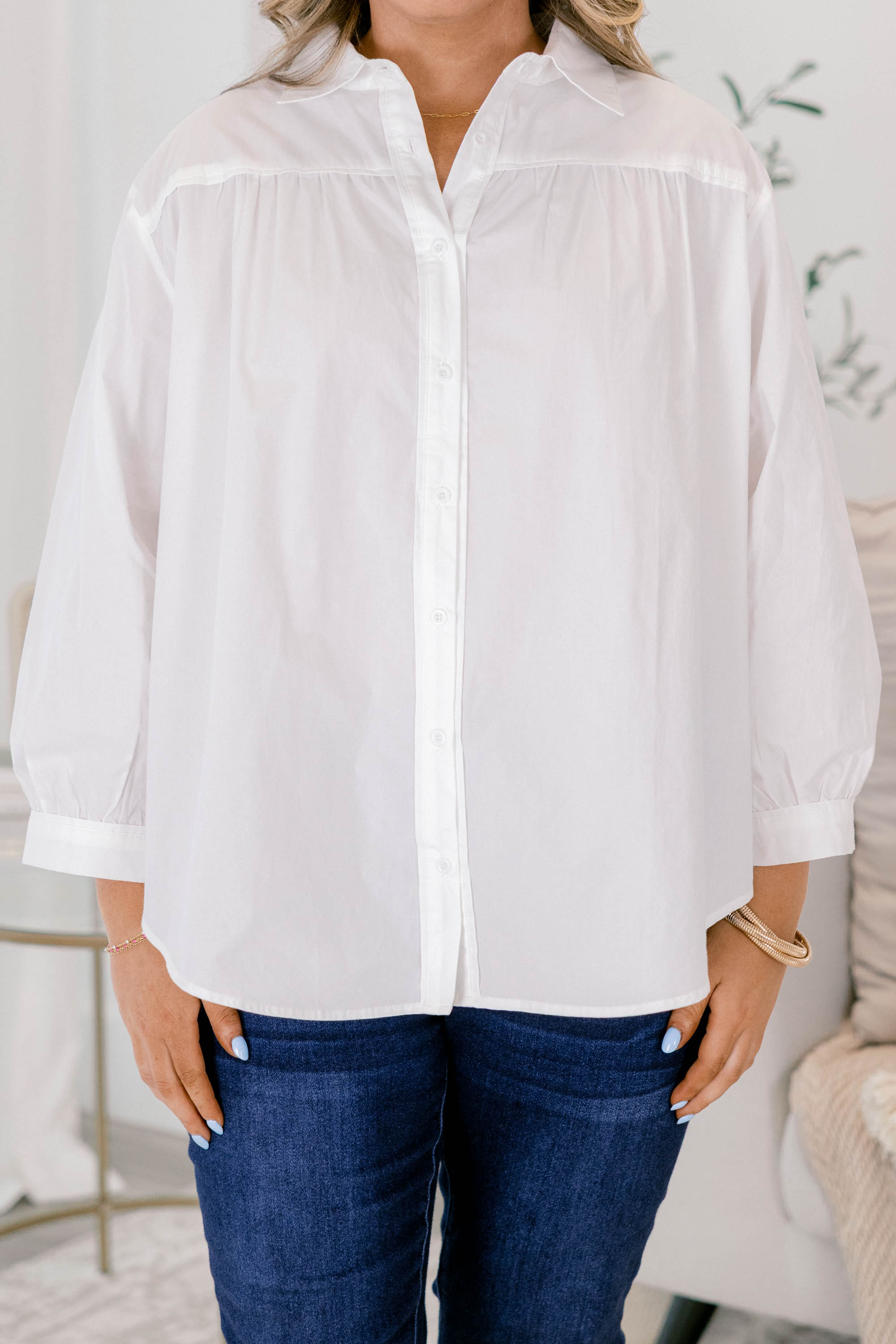 Let's Just Talk Top, White