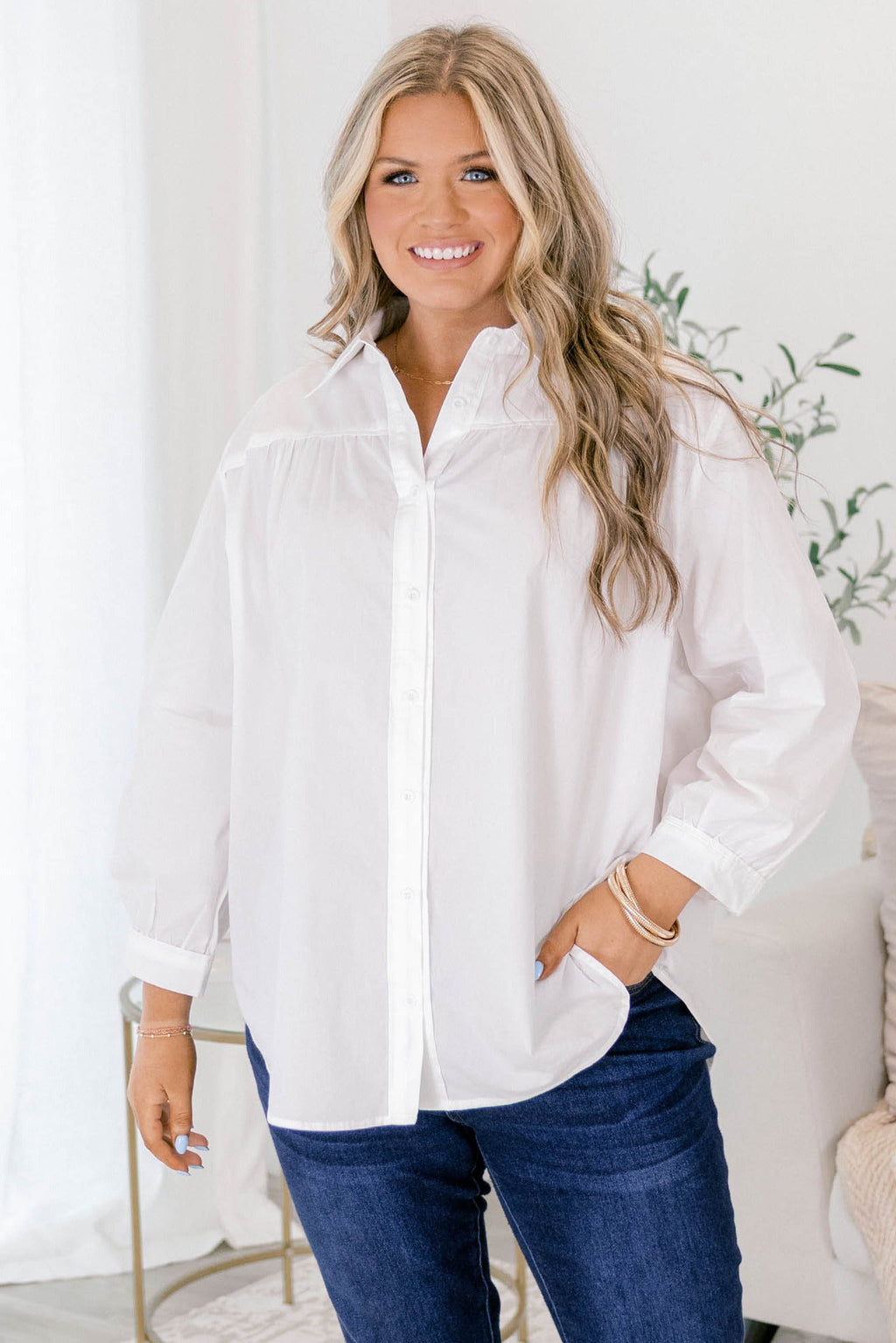 Let's Just Talk Top, White