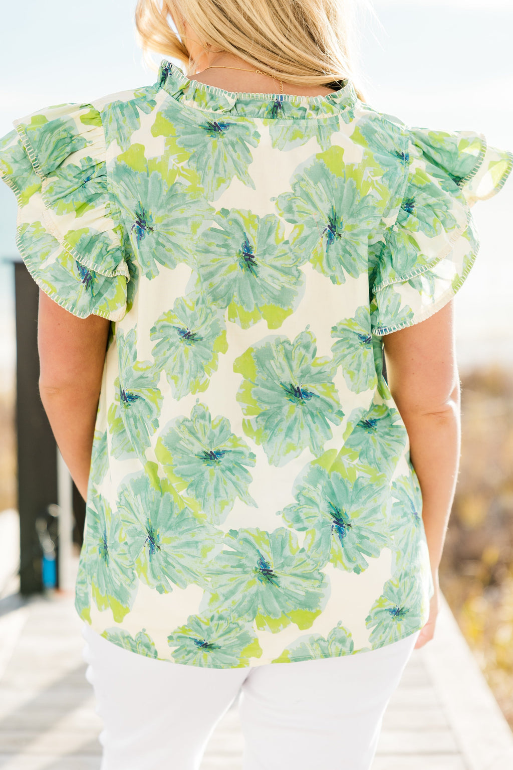 Let's Go On A Walk Top, Blue
