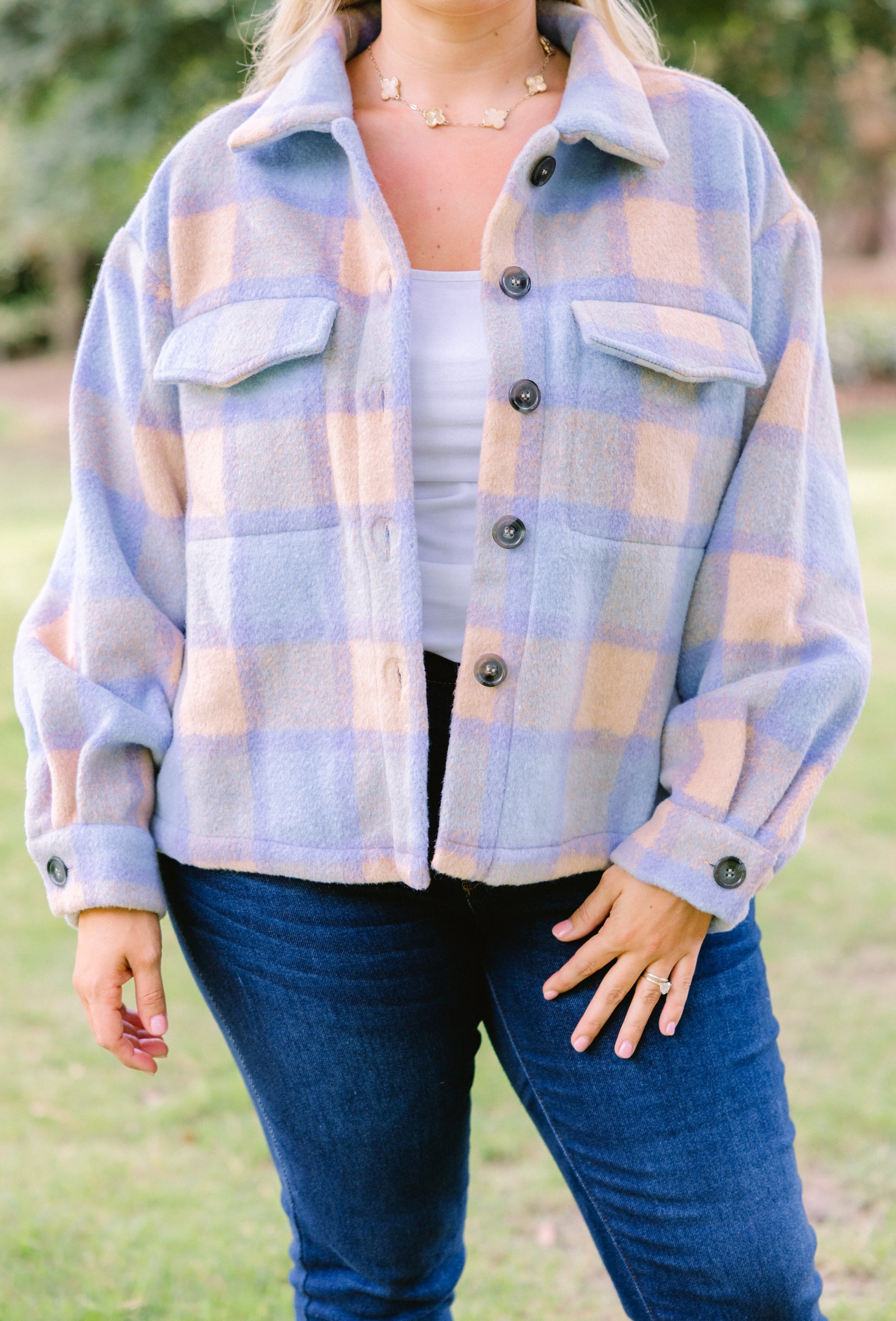 Light On The Horizon Shacket, Blue Multi