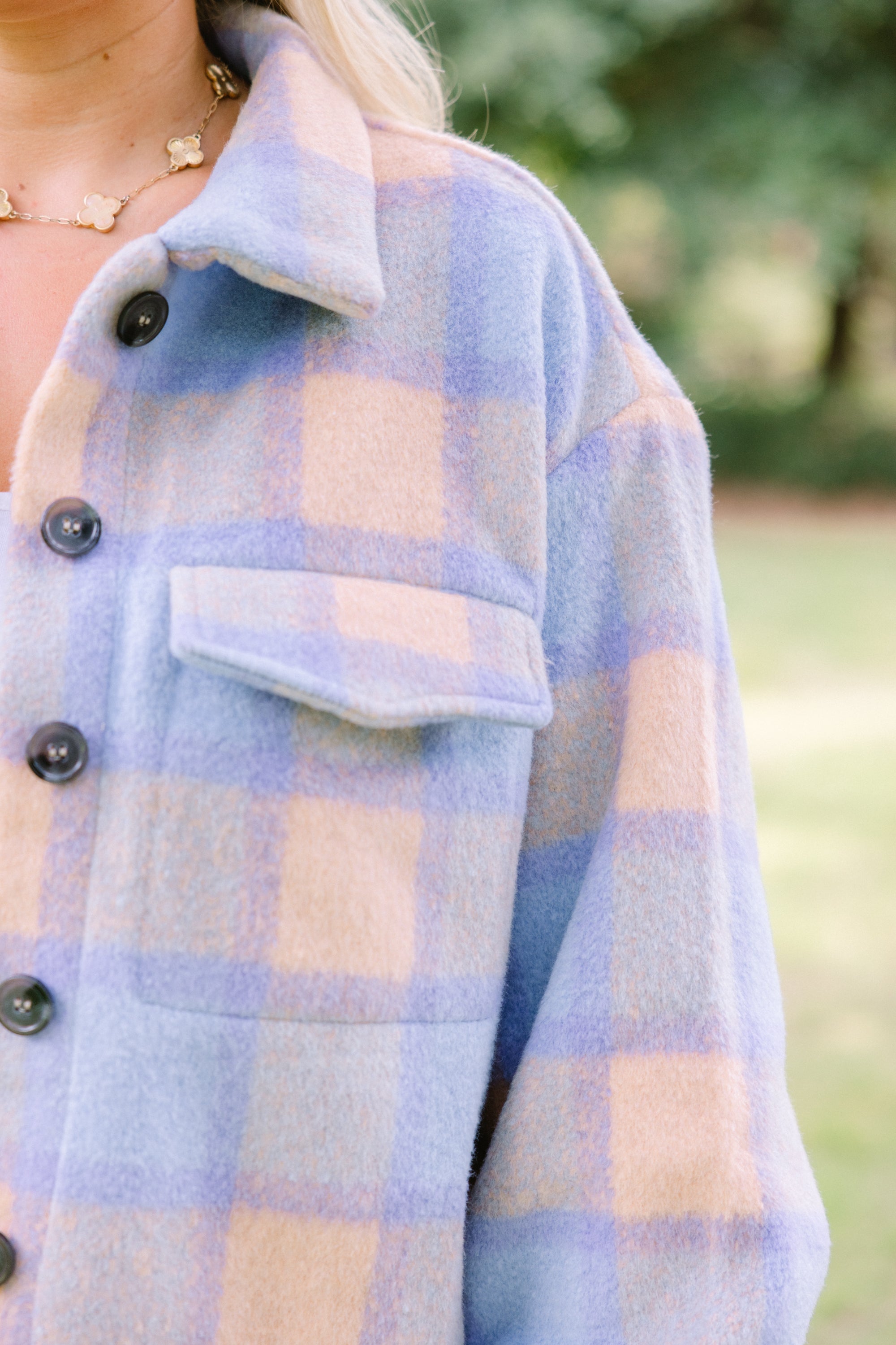 Light On The Horizon Shacket, Blue Multi