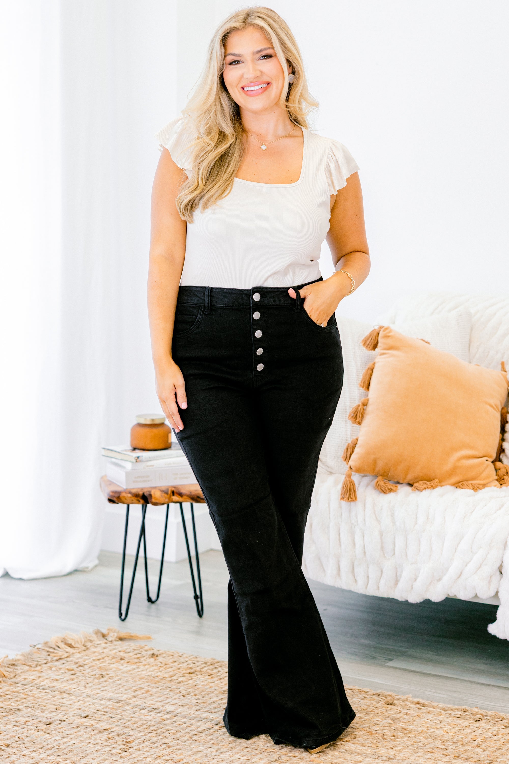 Light Up The Sky Jeans, Black