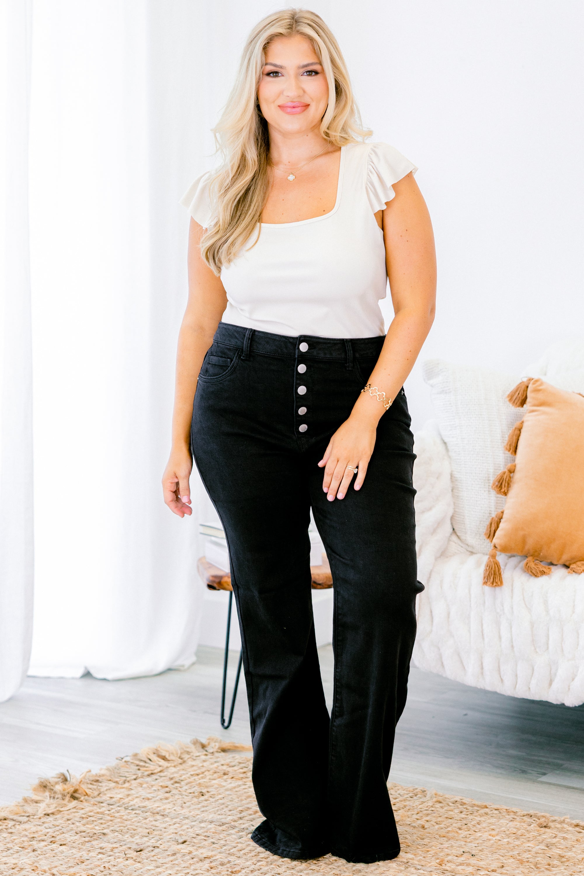 Light Up The Sky Jeans, Black