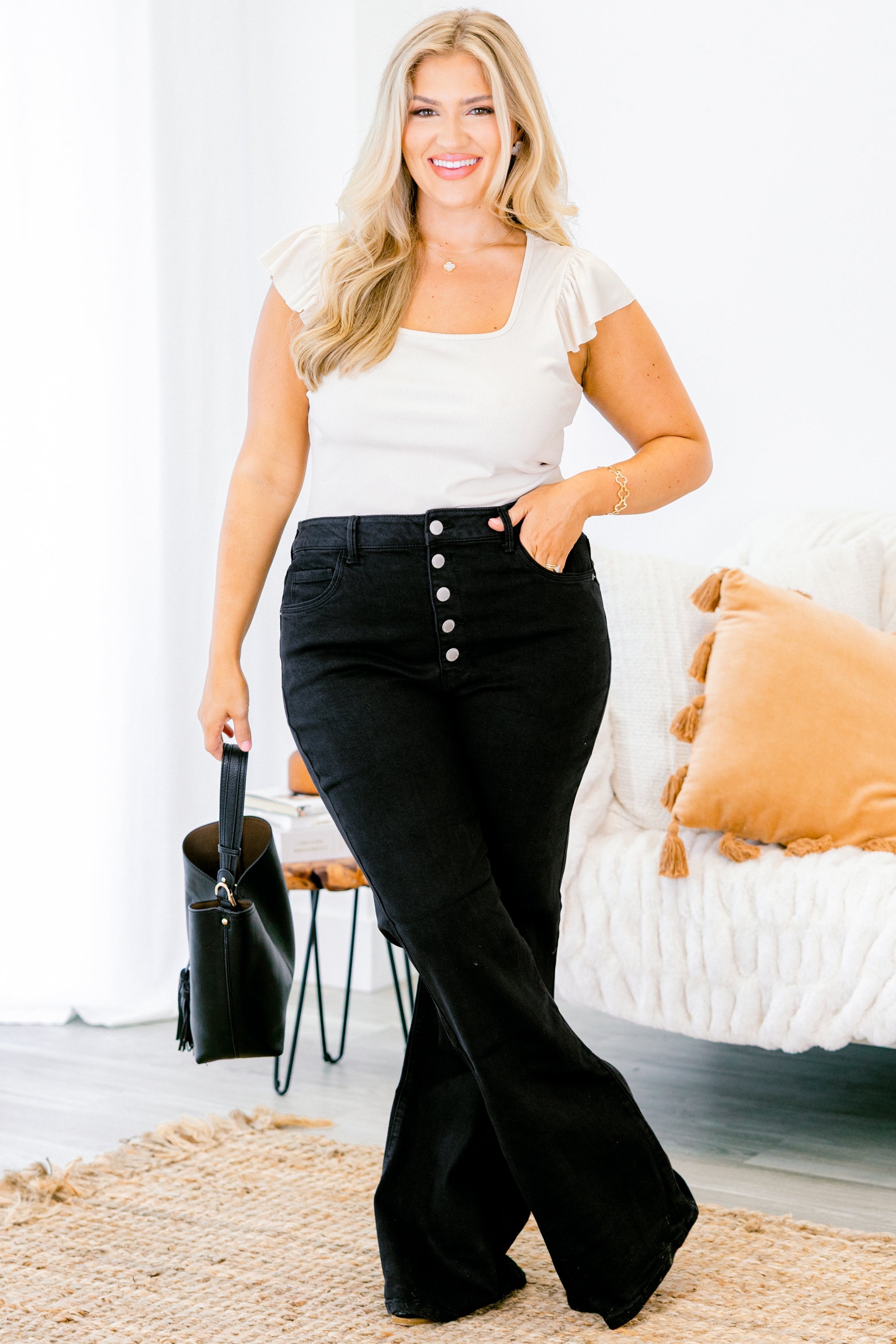 Light Up The Sky Jeans, Black