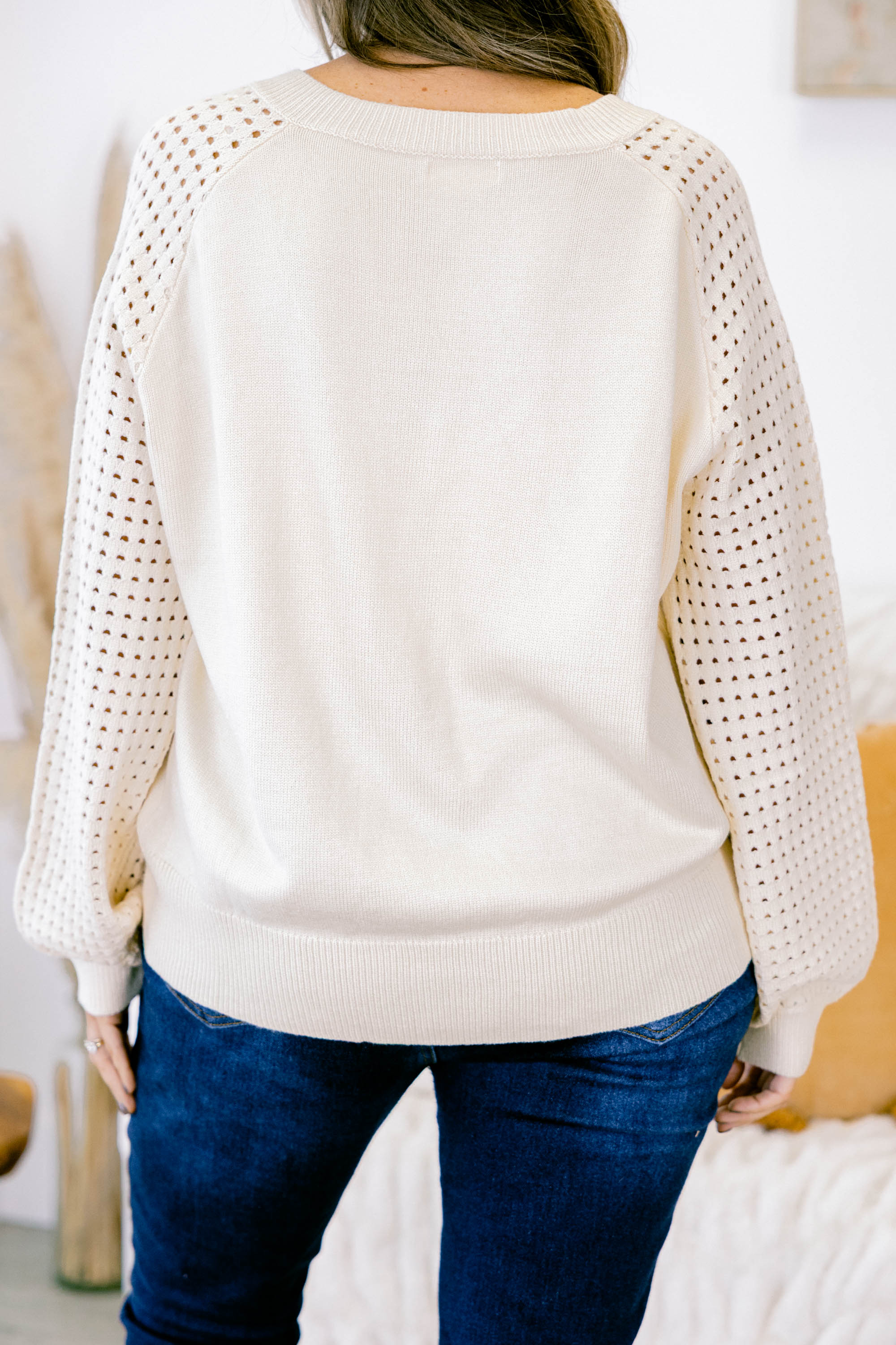 Lighten My Mood Sweater, Cream