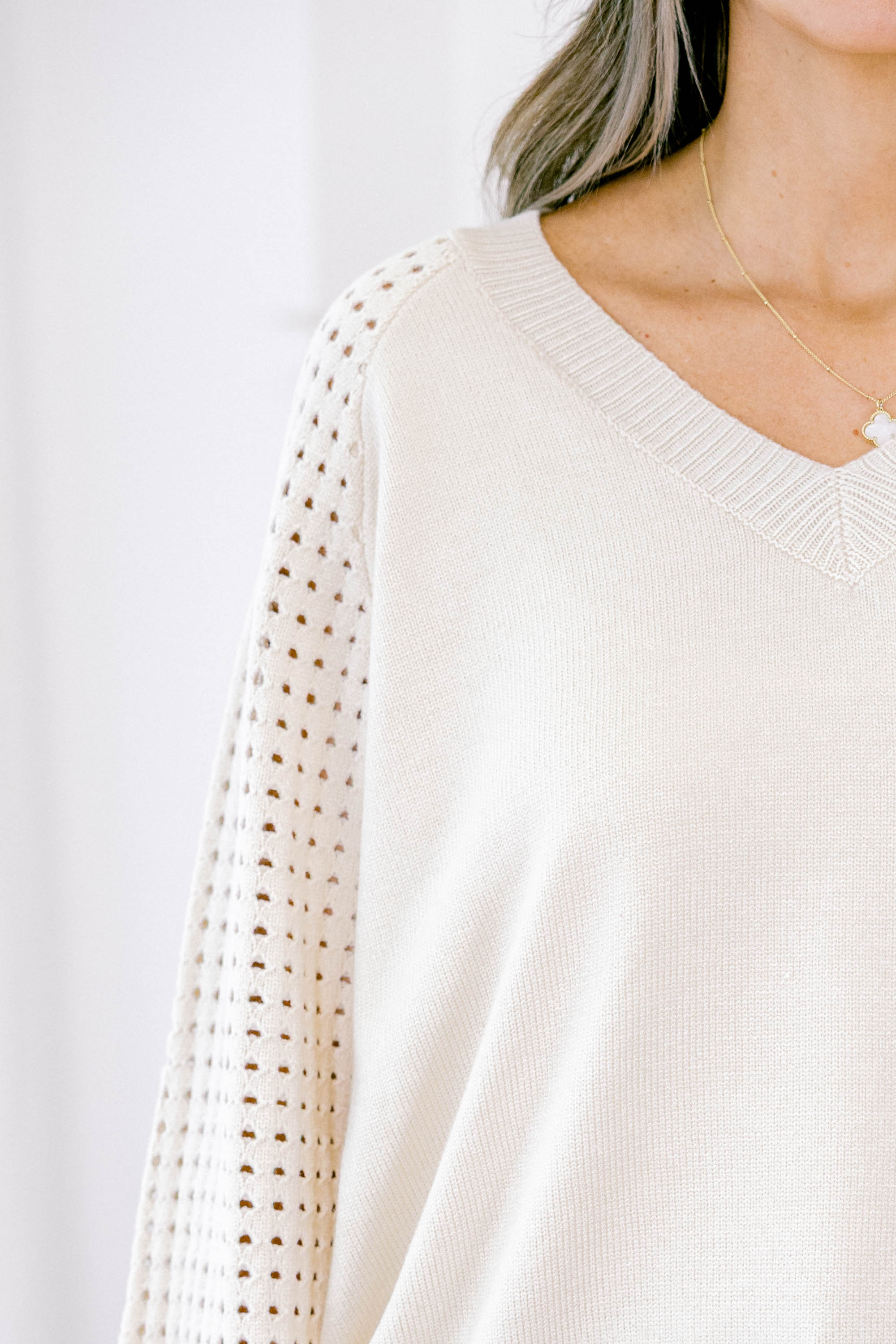 Lighten My Mood Sweater, Cream