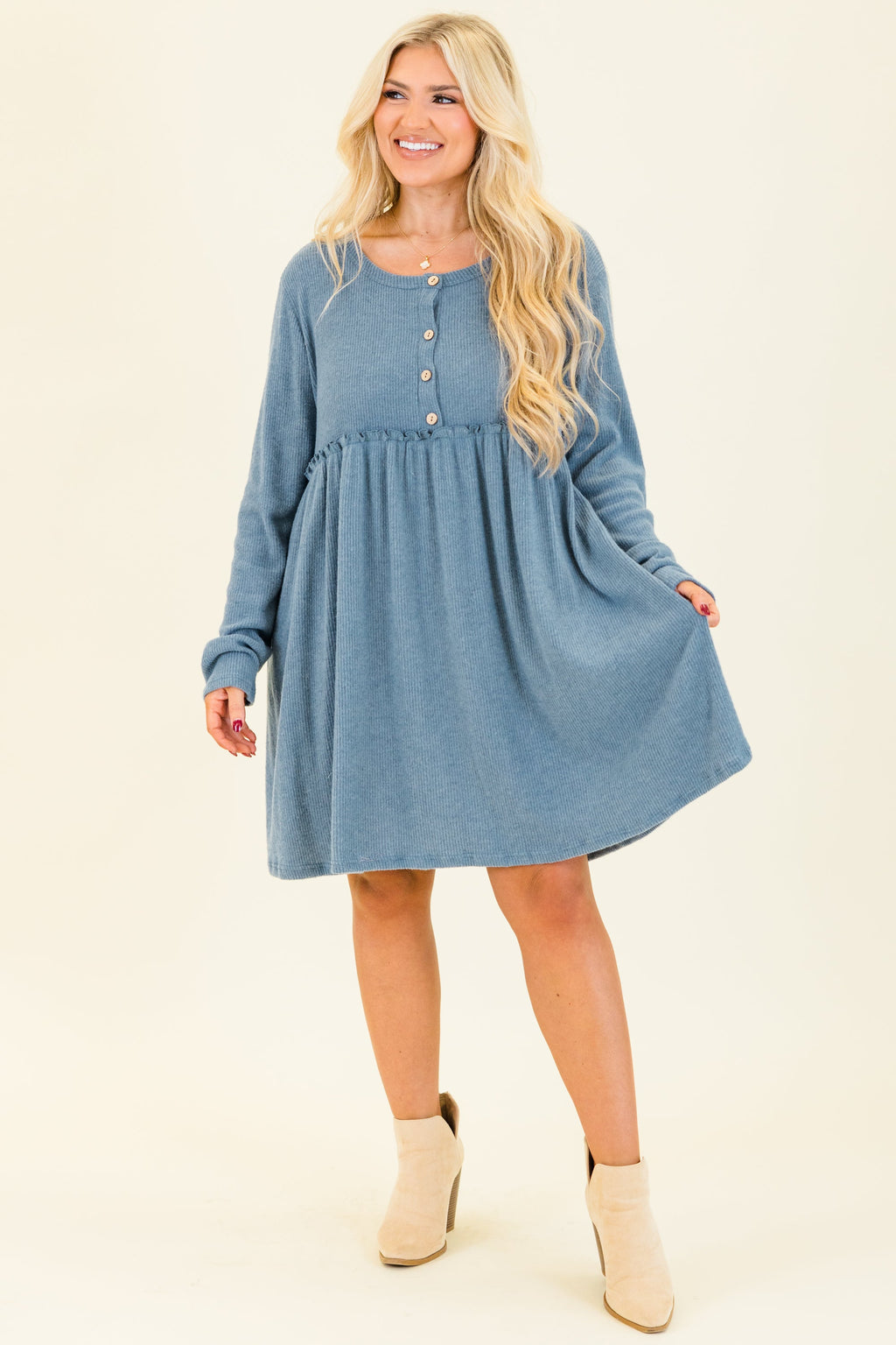 Lighthouse Lullaby Dress, Blue