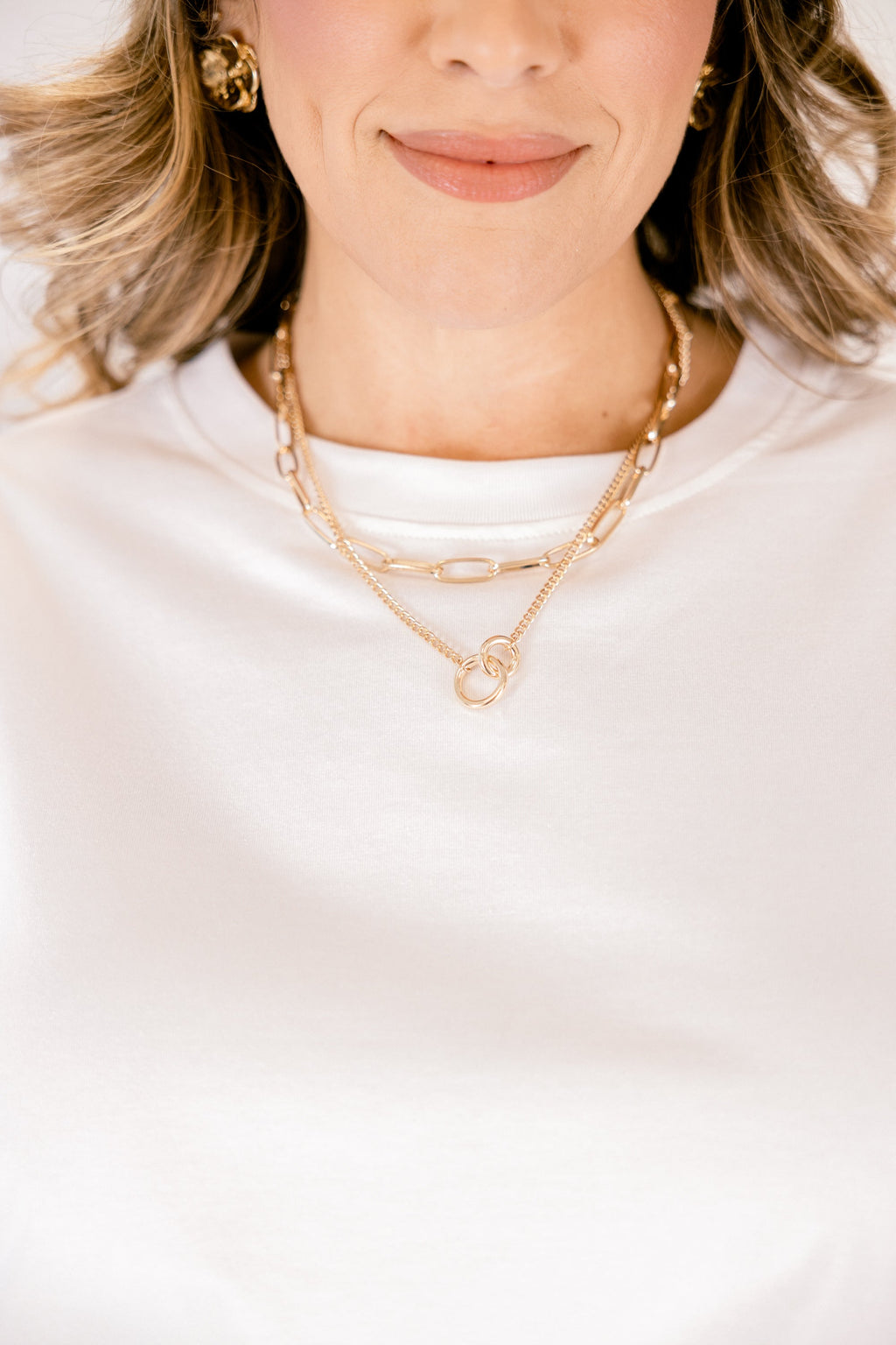 Lights Come Out Necklace Set, Gold