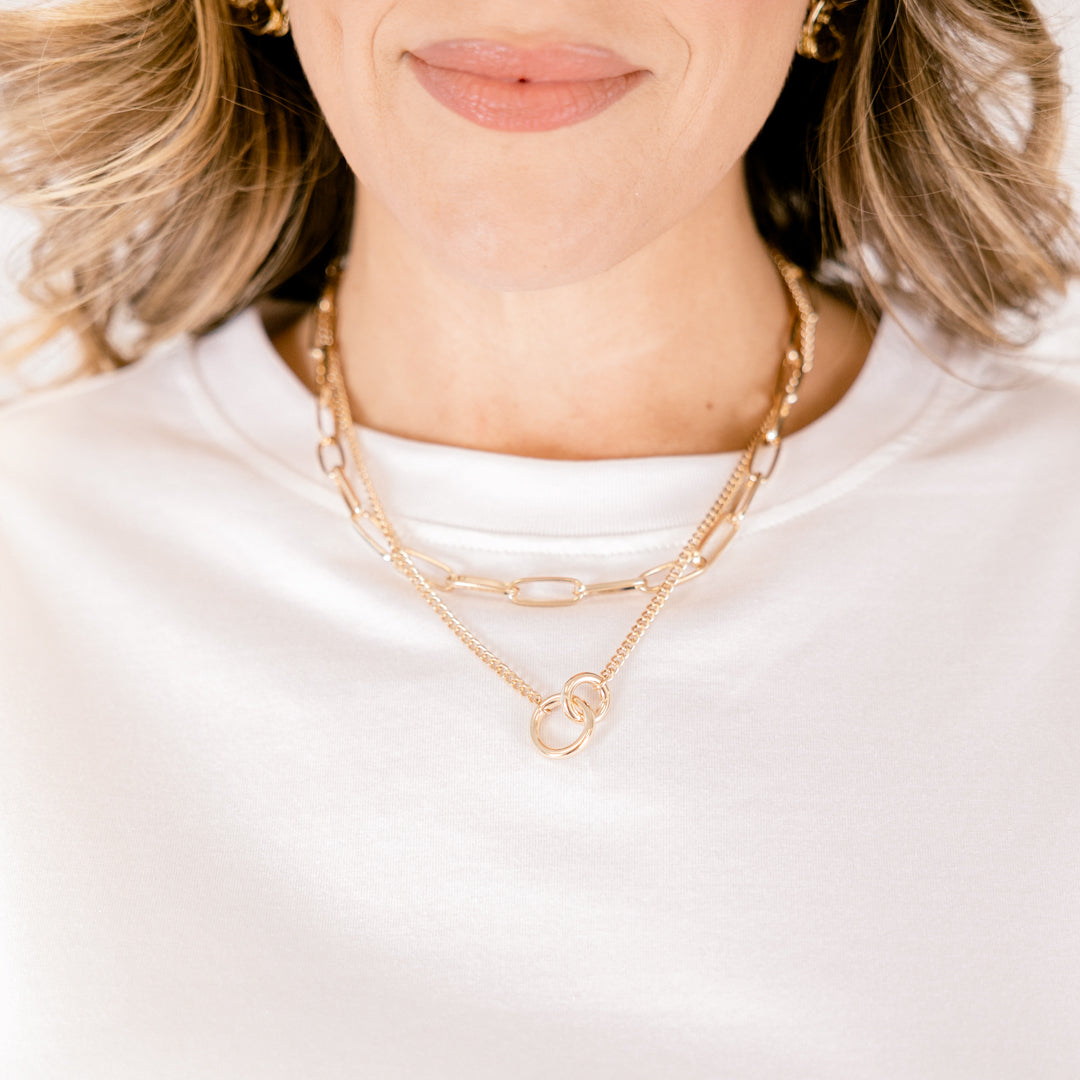 Lights Come Out Necklace Set, Gold
