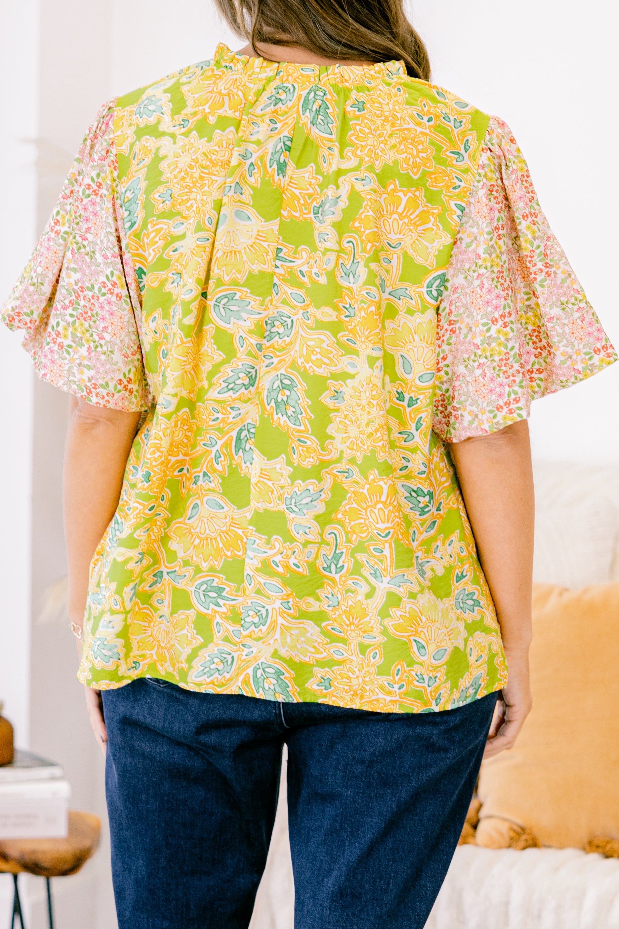 Lily Blossom Top, Green