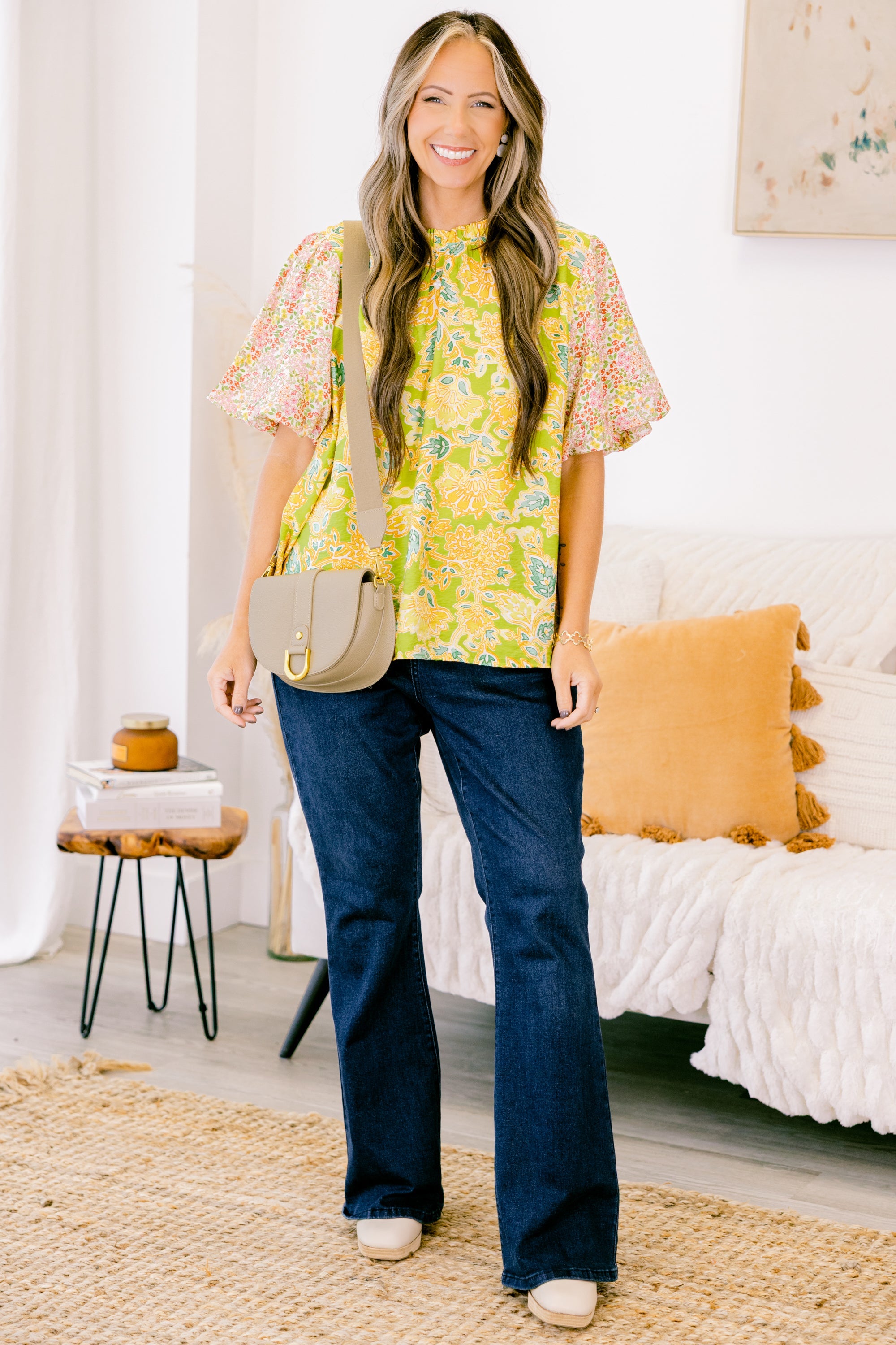 Lily Blossom Top, Green