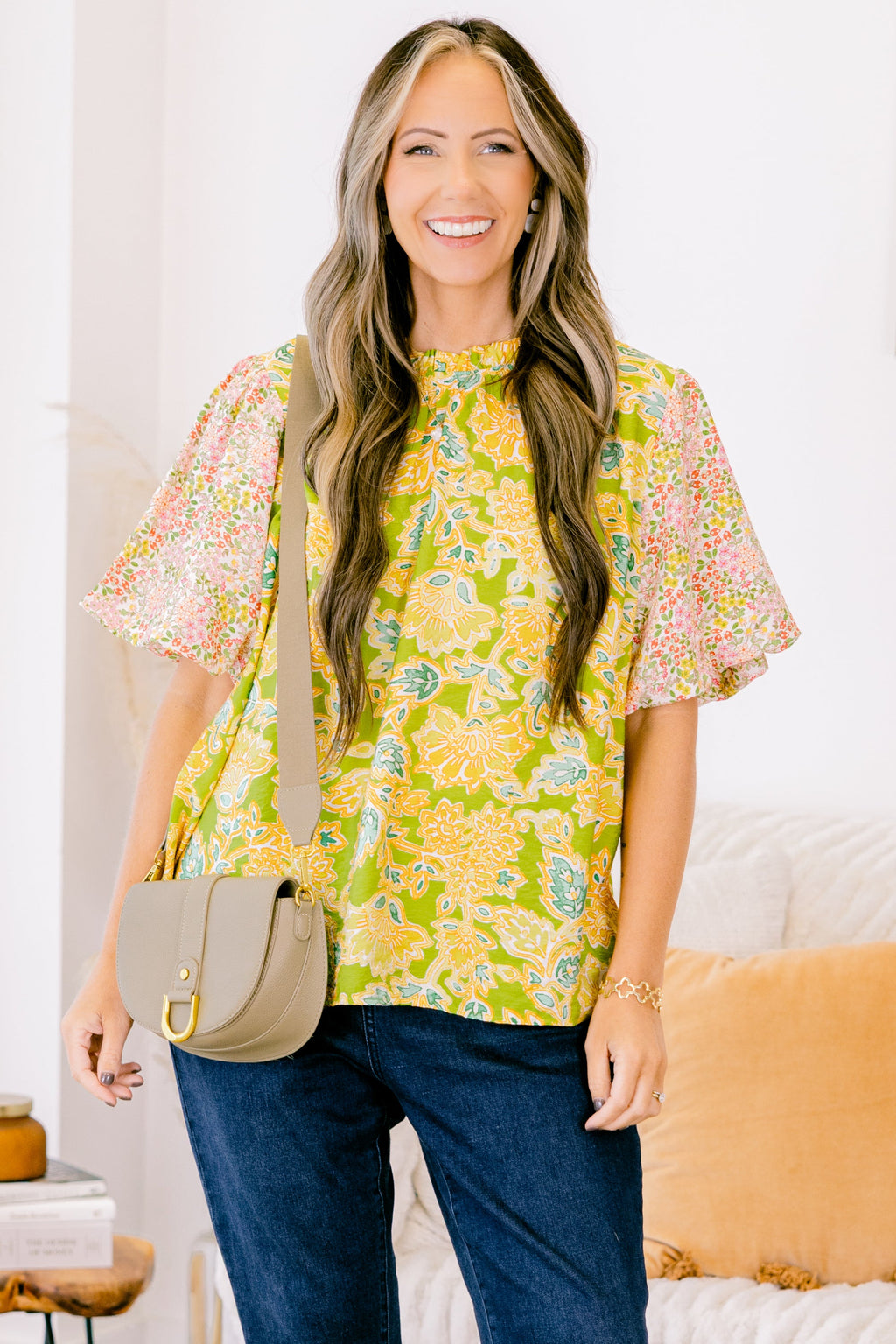 Lily Blossom Top, Green