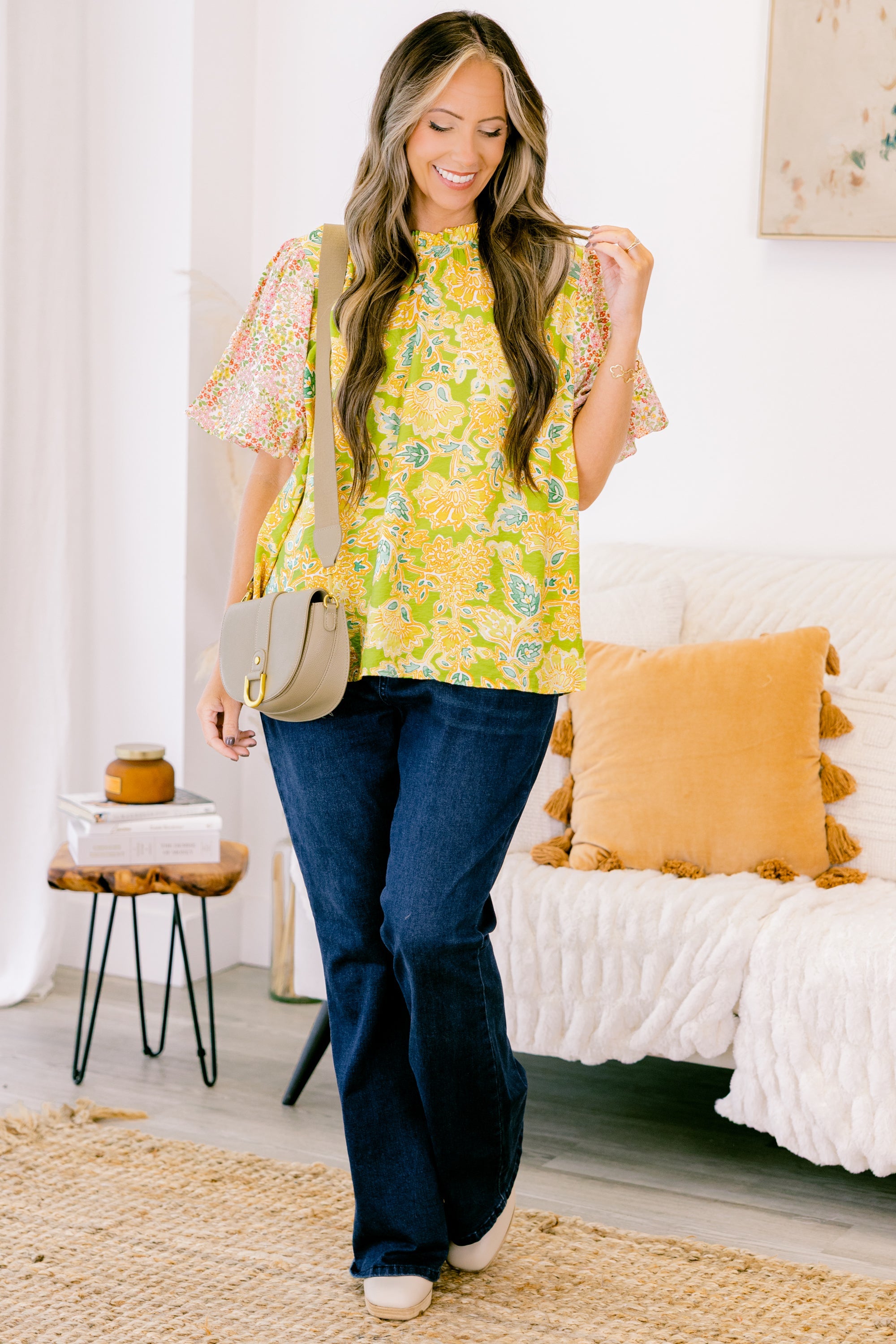 Lily Blossom Top, Green
