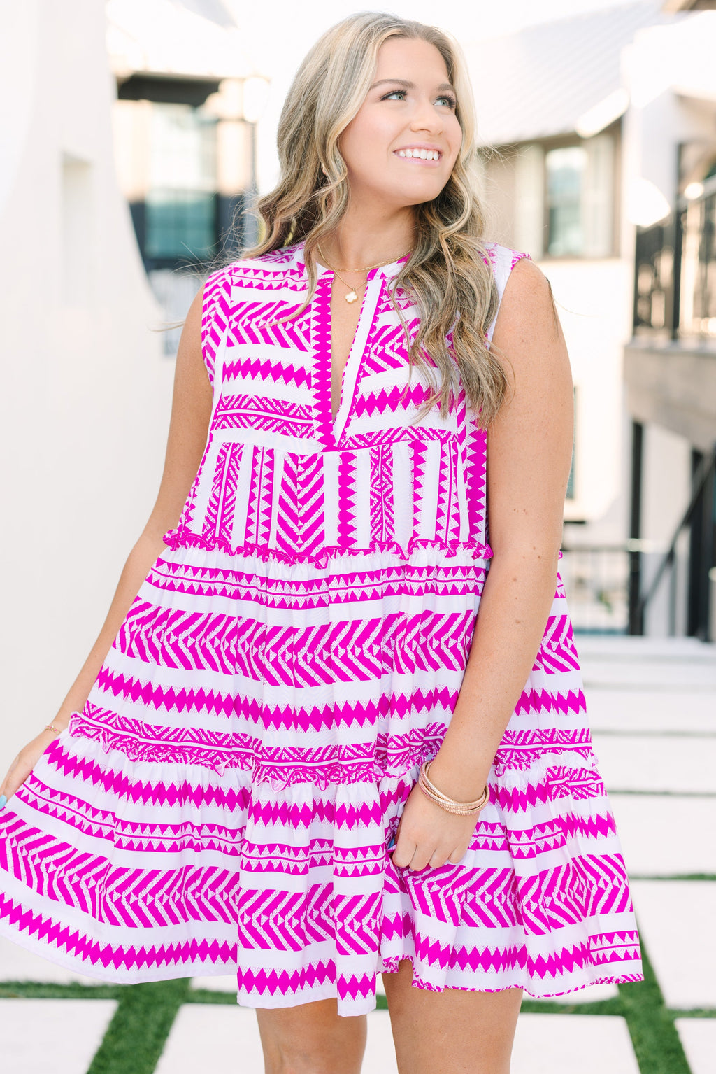 Limitless Time Dress, Hot Pink