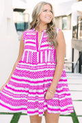 Limitless Time Dress, Hot Pink