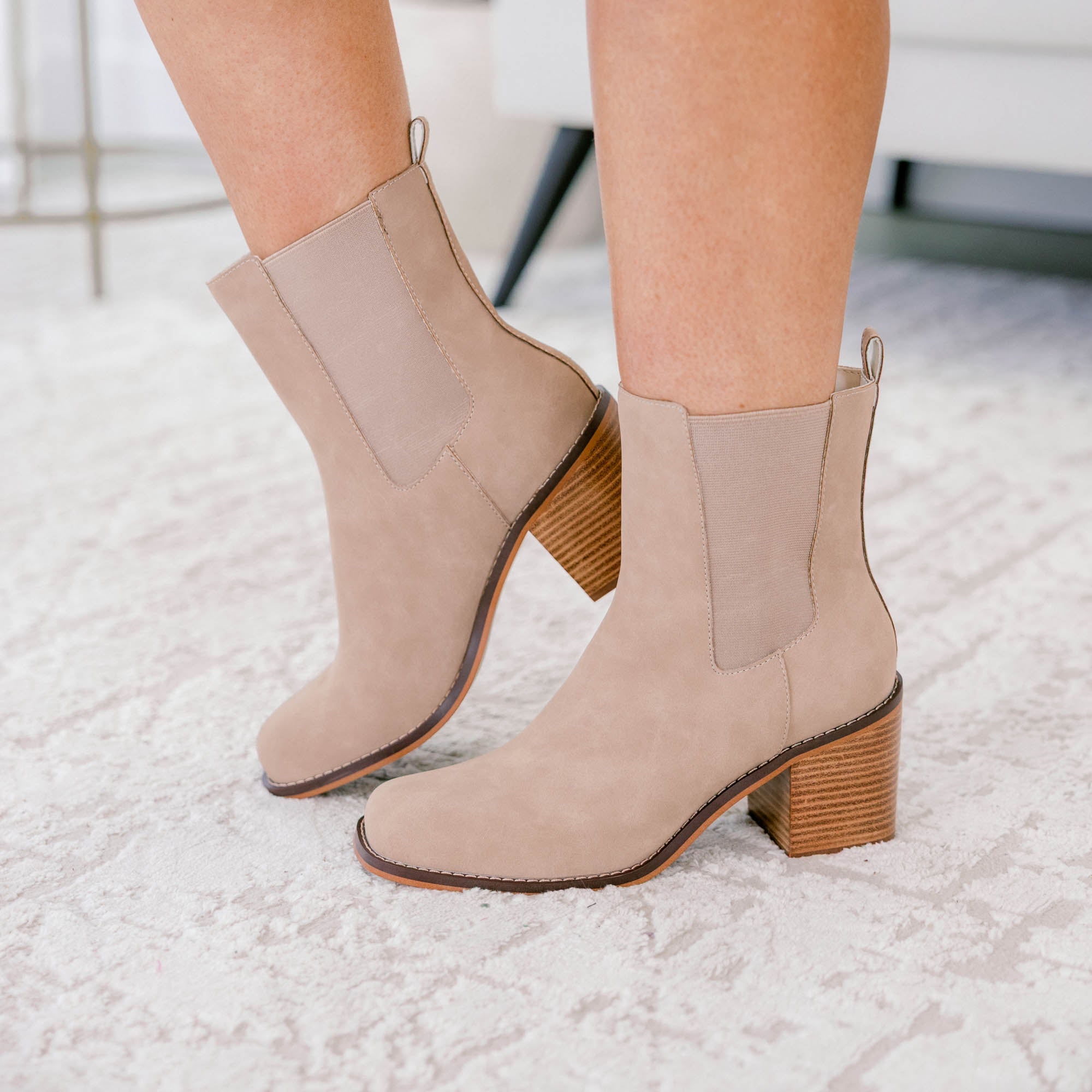 Line It Up Booties, Cedar Wood