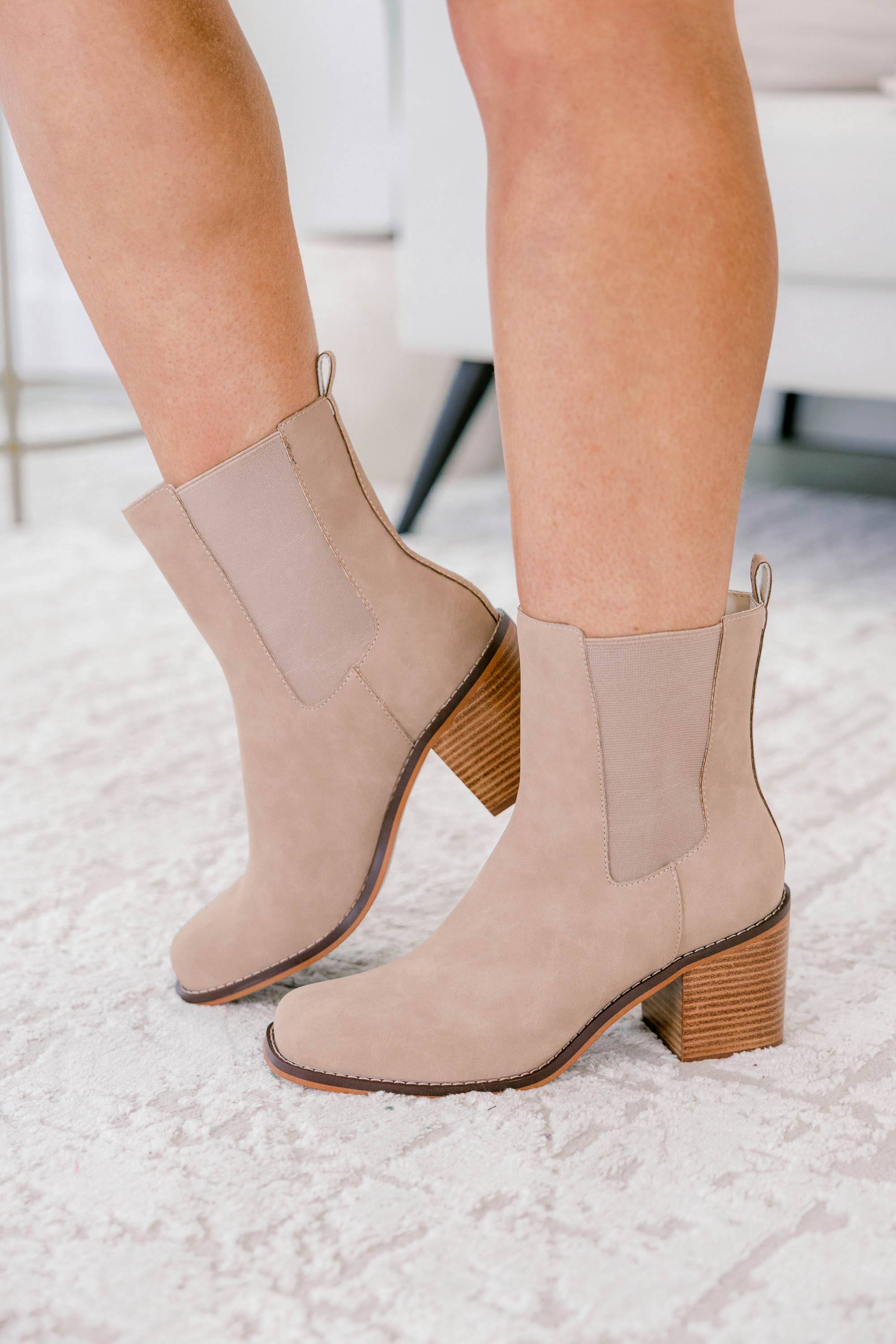 Line It Up Booties, Cedar Wood