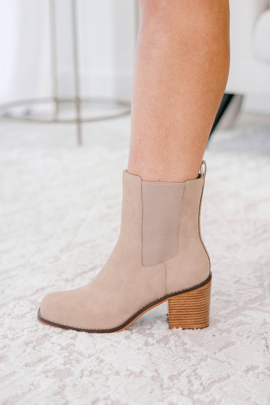 Line It Up Booties, Cedar Wood