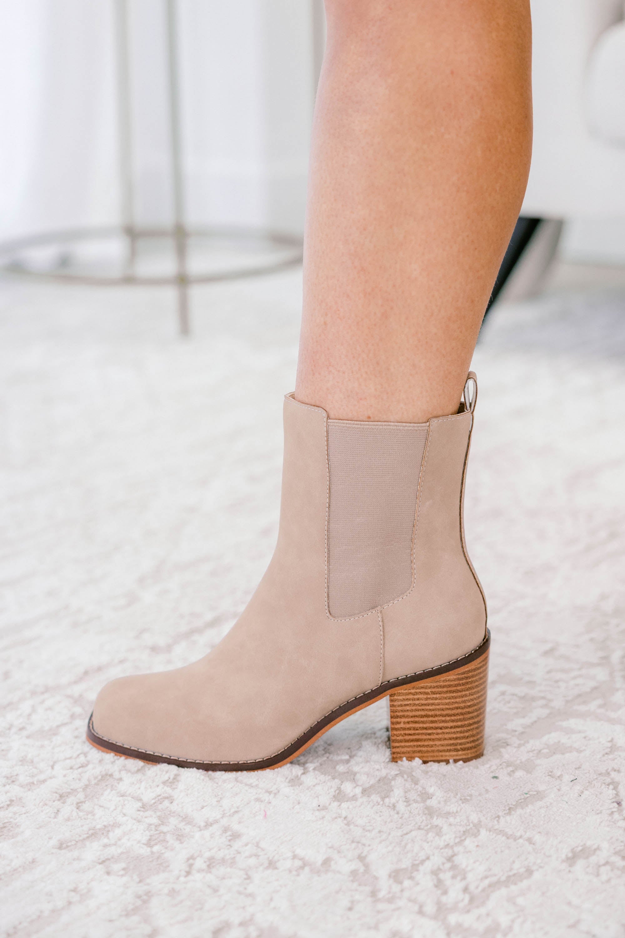 Line It Up Booties, Cedar Wood